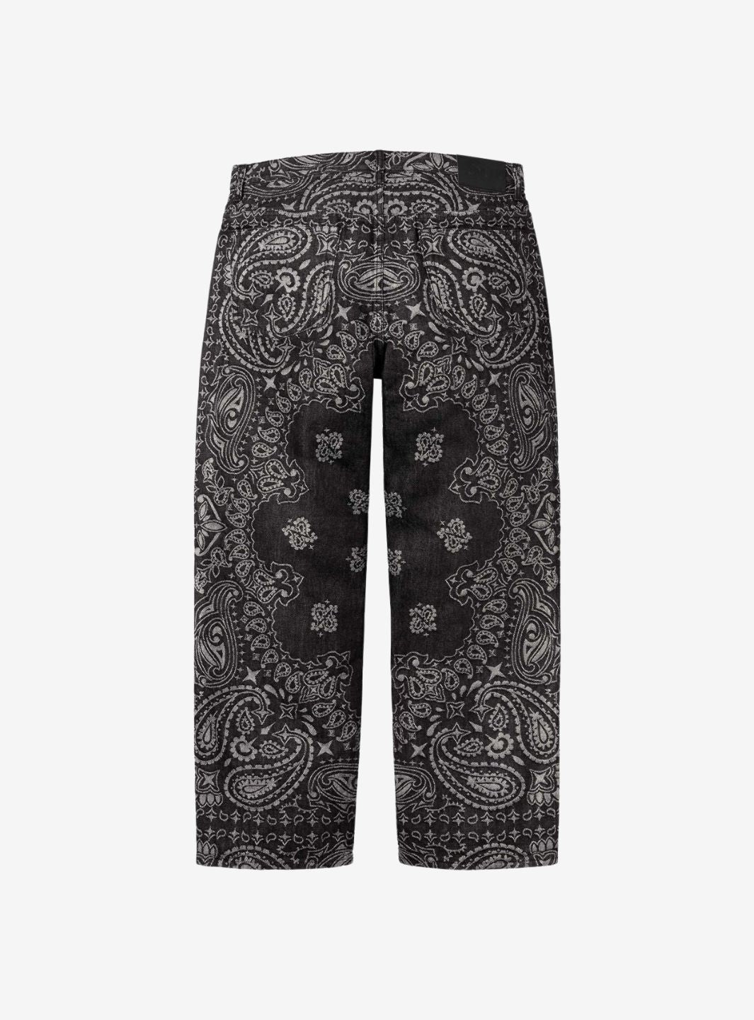 Supreme Bandana Jacquard Baggy Jeans Black | ResellZone