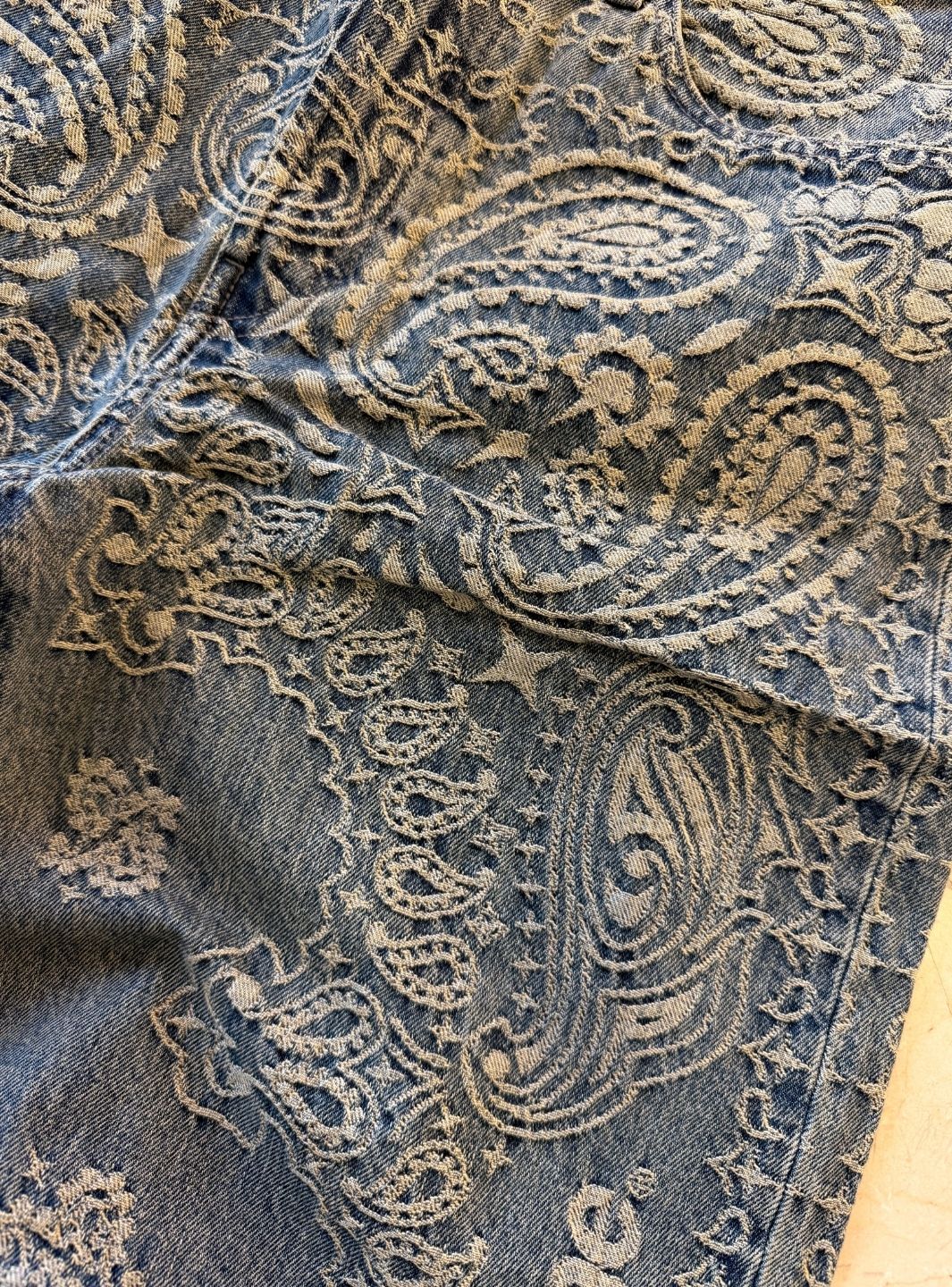 Supreme Bandana Jacquard Baggy Jeans Blue | ResellZone