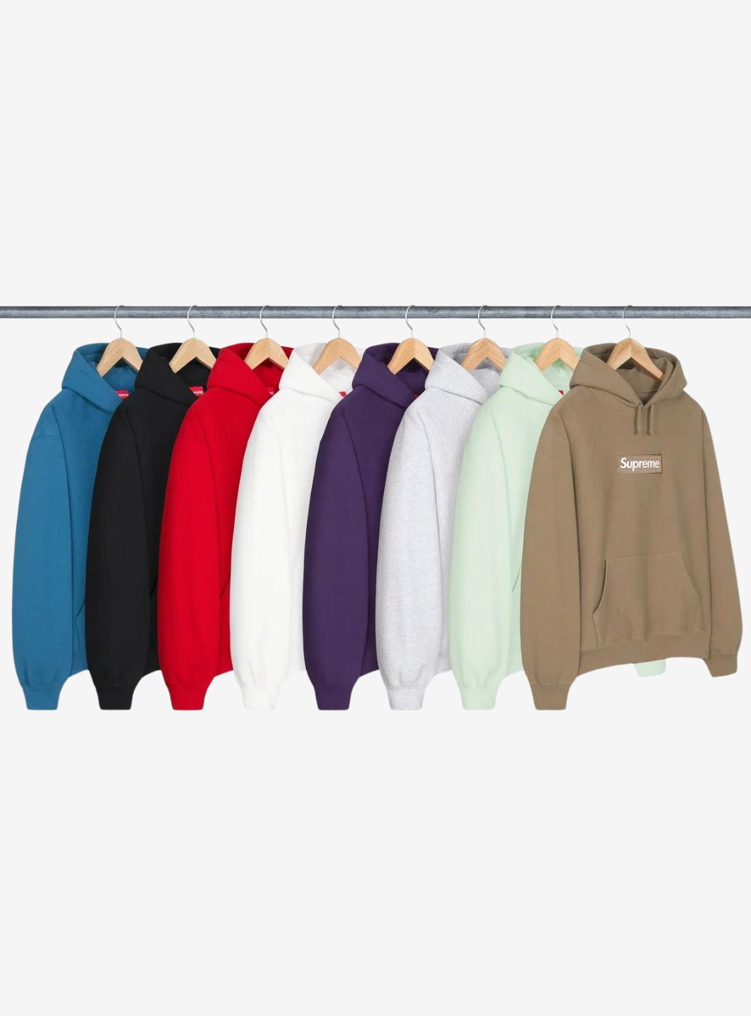 Supreme Box Logo Hooded Sweatshirt Dark Sand (FW23) | ResellZone