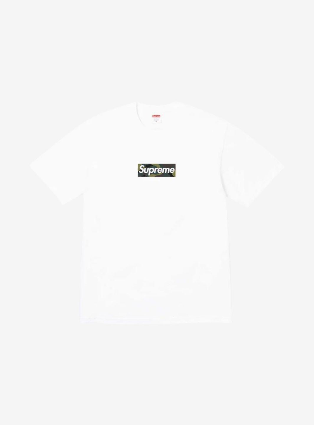 Supreme T-Shirt Box Logo Military White