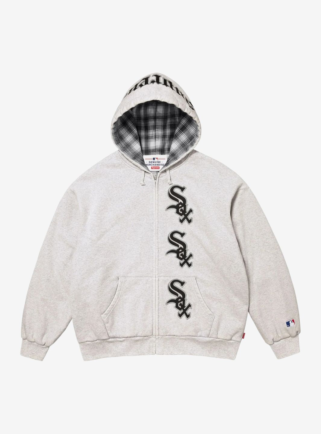 Supreme Chicago White Sox Zip Up Hooded Sweatshirt Grey | ResellZone
