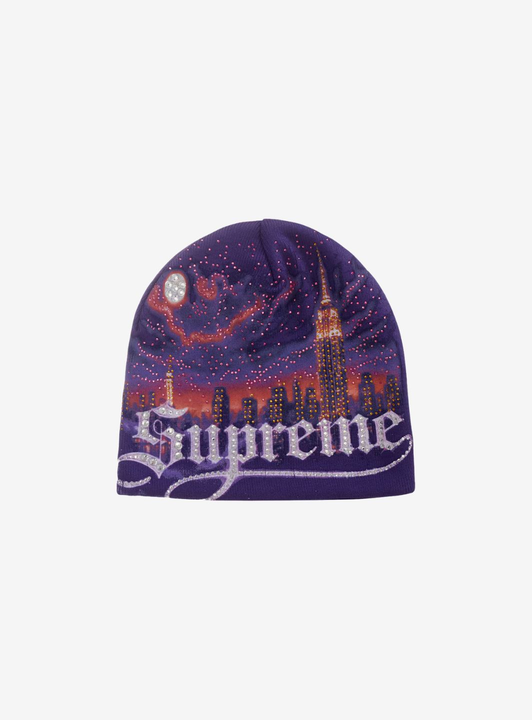 Supreme Cityscape Beanie Purple | ResellZone