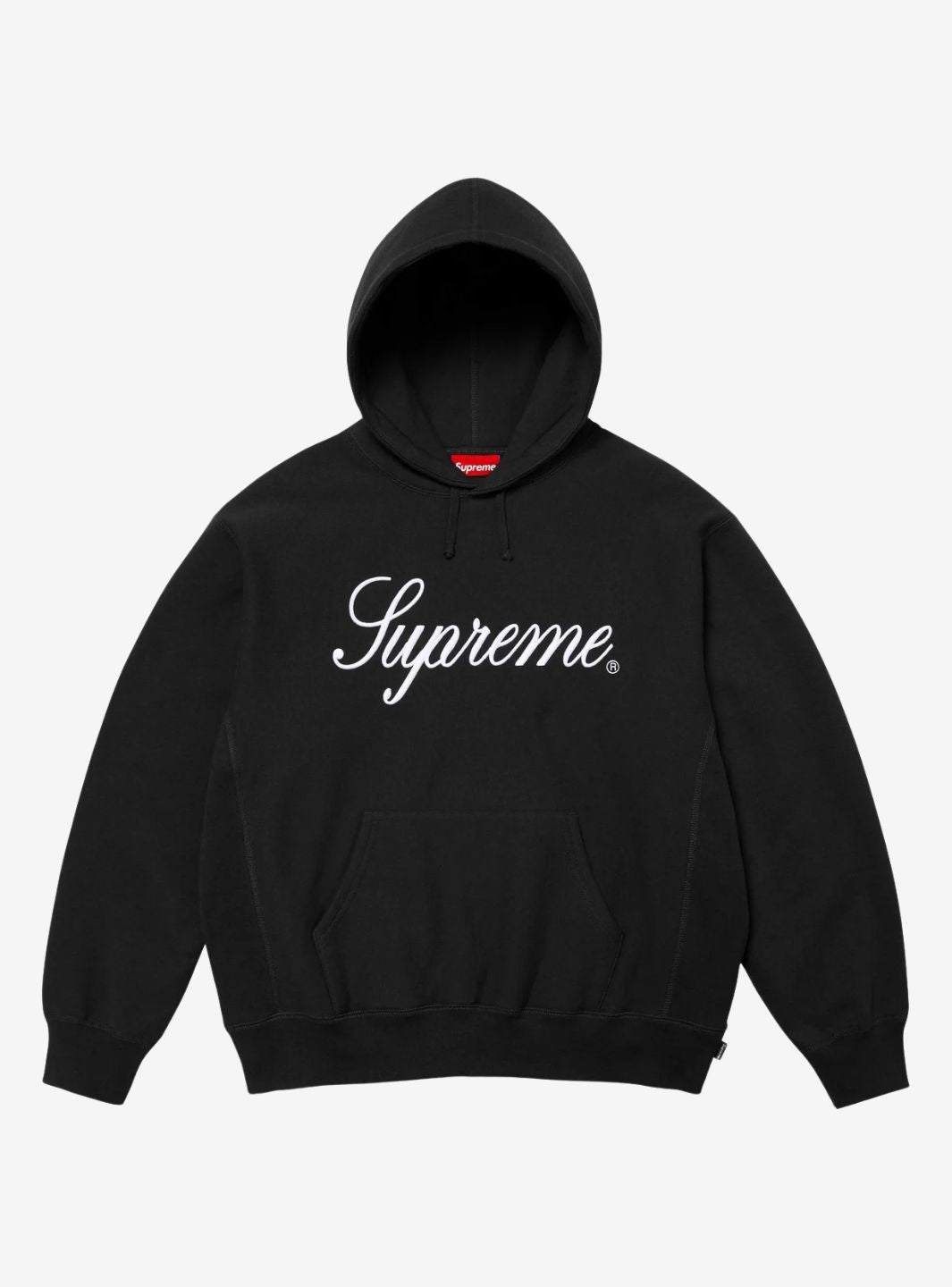 Supreme Embroidered Script Hooded Sweatshirt Black | ResellZone