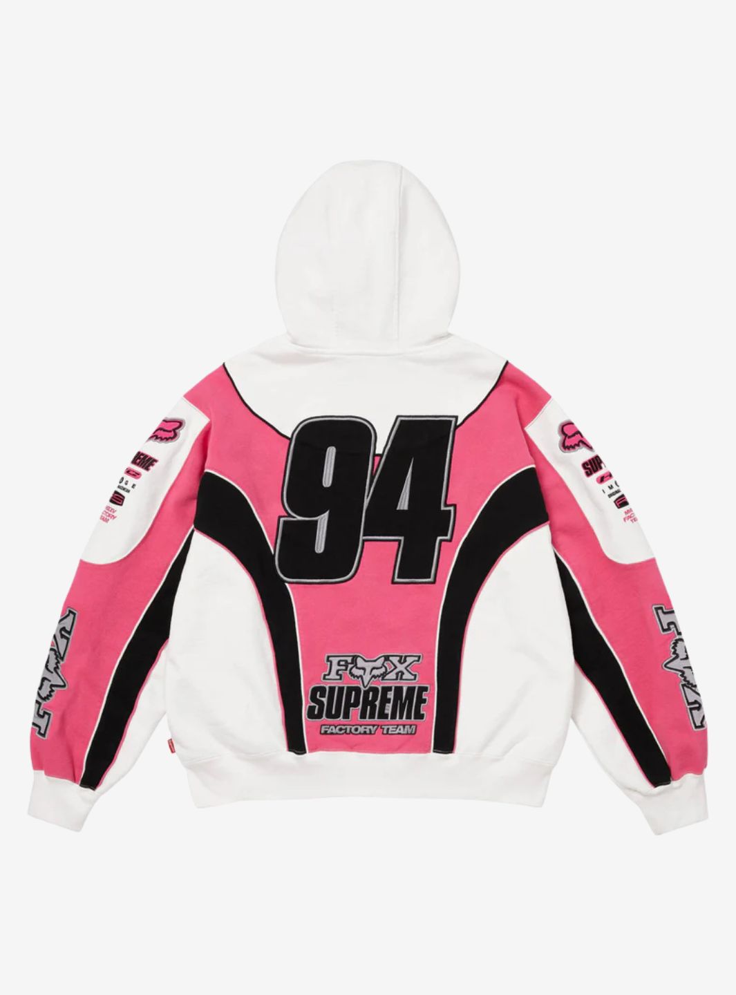 Supreme Fox Racing Zip Up Hooded Sweatshirt White | ResellZone