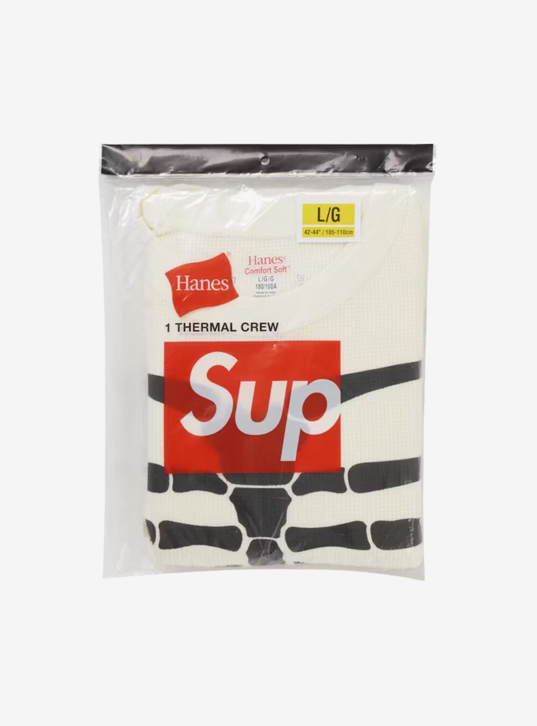 Supreme Hanes Bones Thermal Crew White (FW25) | ResellZone
