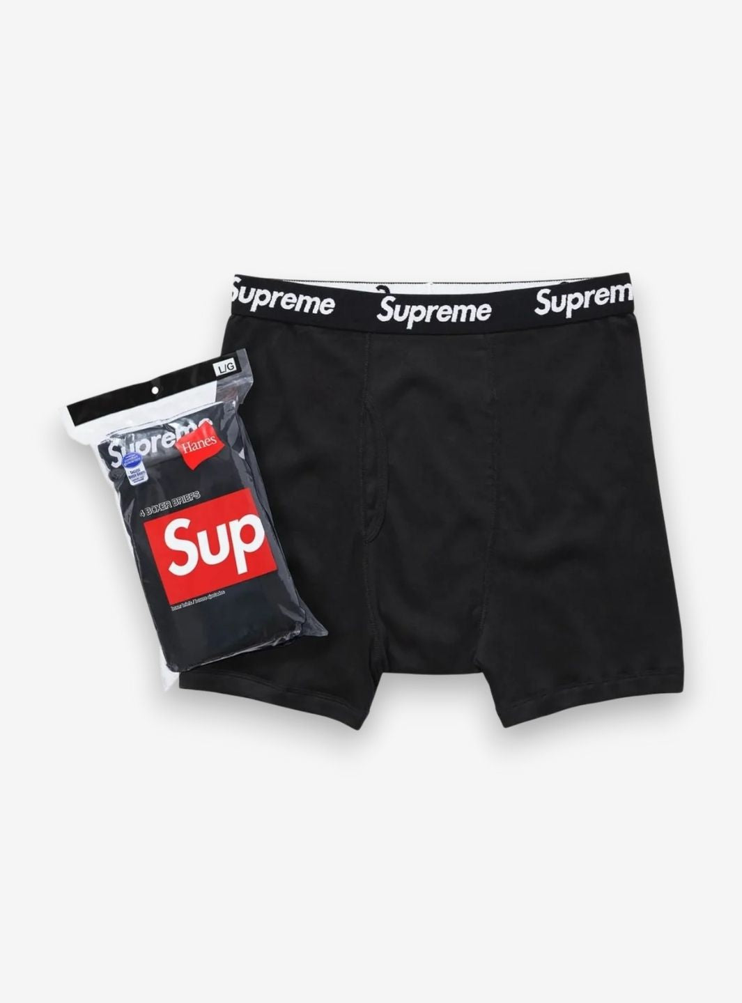 Supreme Hanes Boxer Briefs Black Pack of 1 | ResellZone