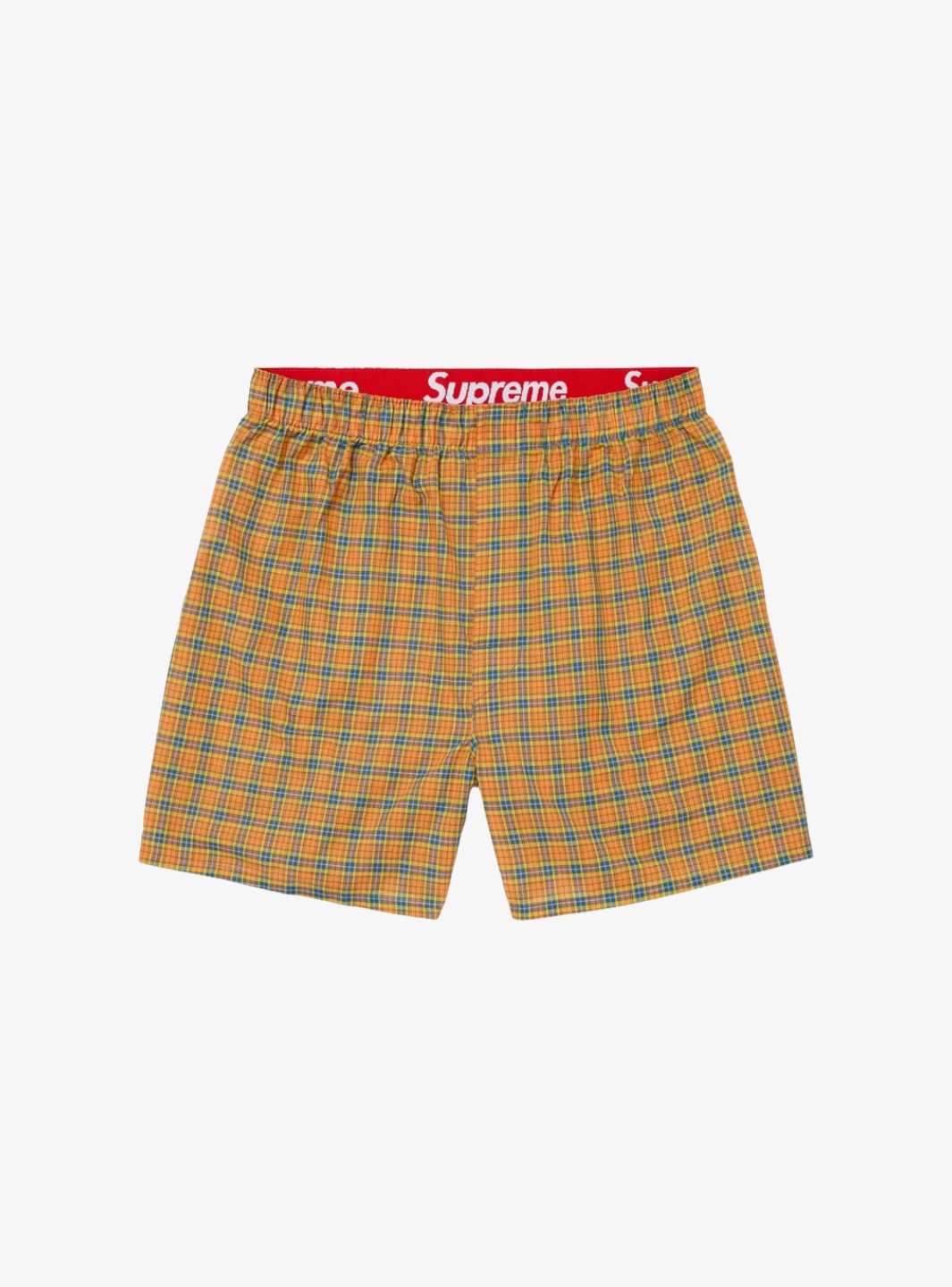 Supreme Hanes Plaid Boxer Yellow Pack of 1