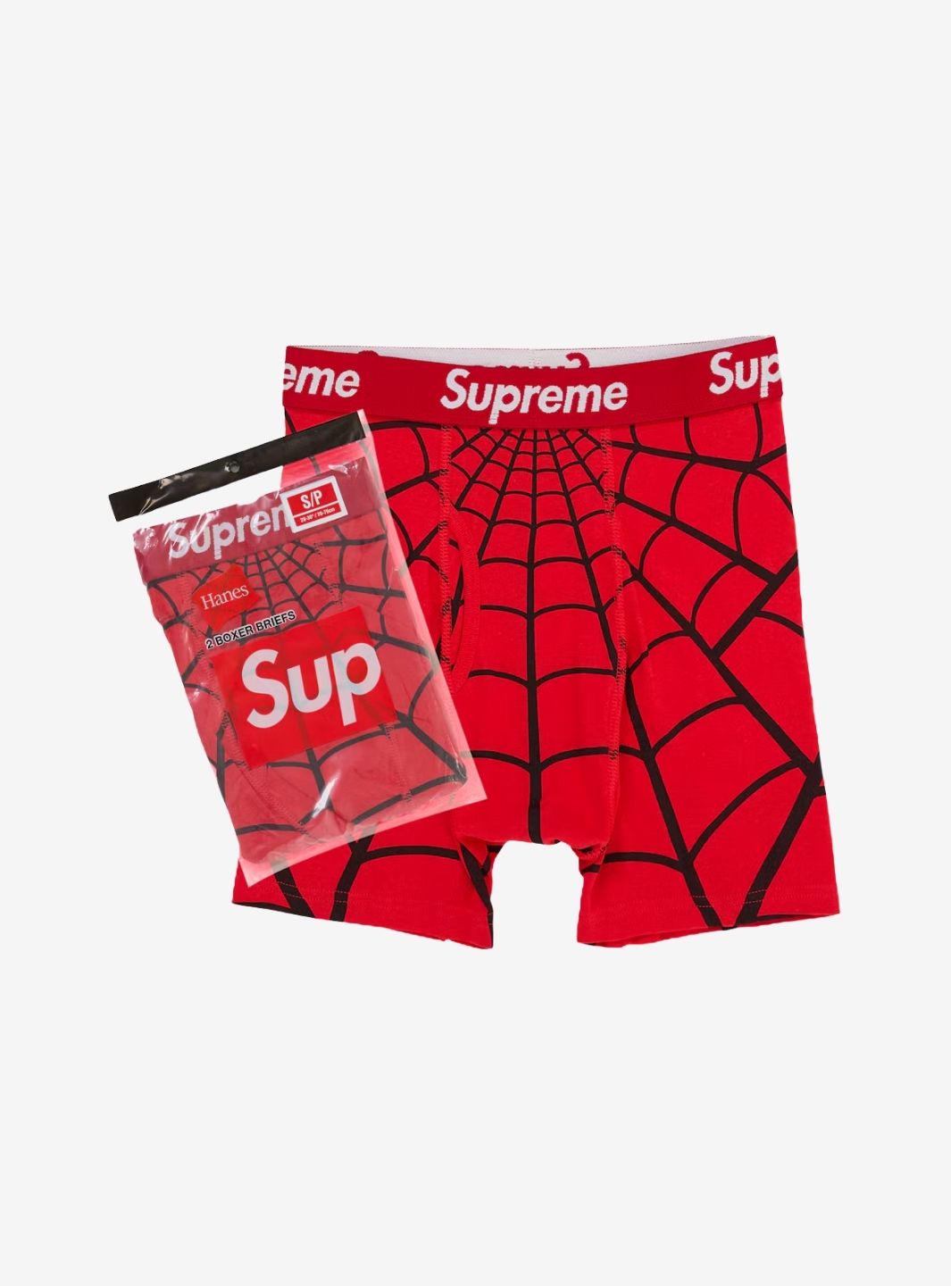 Supreme Hanes Spider-Man Boxer Briefs Red Pack of 1 | ResellZone
