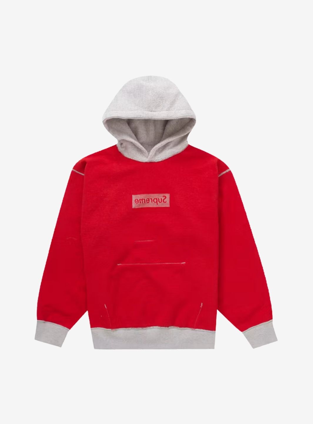 Supreme Inside Out Box Logo Hooded Sweatshirt Heather Grey | ResellZone