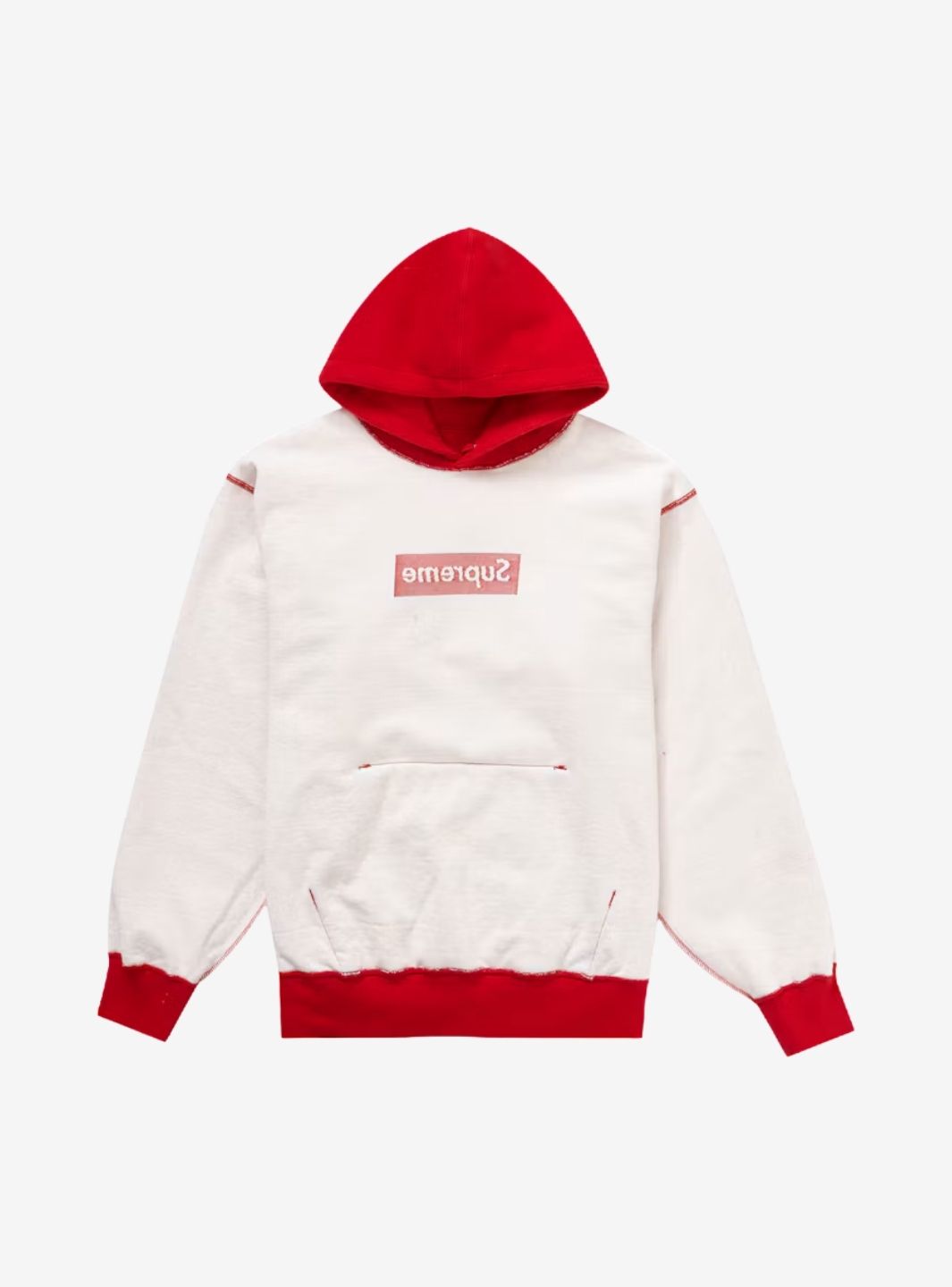 Supreme Inside Out Box Logo Hooded Sweatshirt Red | ResellZone