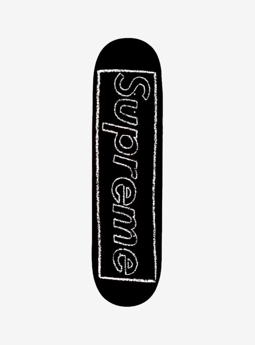 Supreme KAWS Chalk Logo Skateboard Deck Black | ResellZone