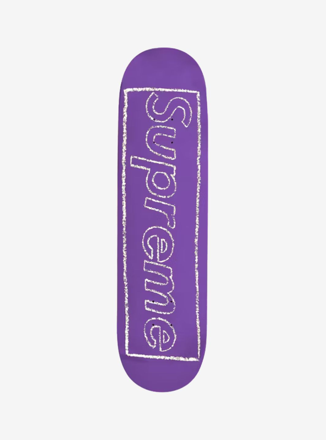 Supreme KAWS Chalk Logo Skateboard Deck Purple | ResellZone