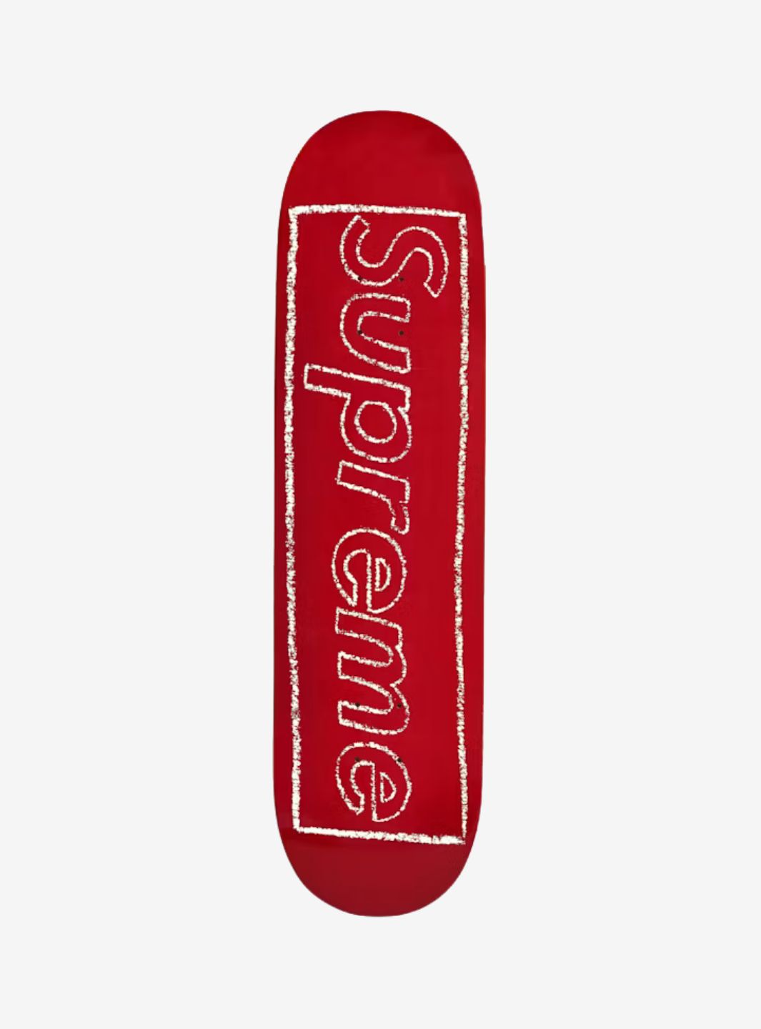 Supreme KAWS Chalk Logo Skateboard Deck Red | ResellZone