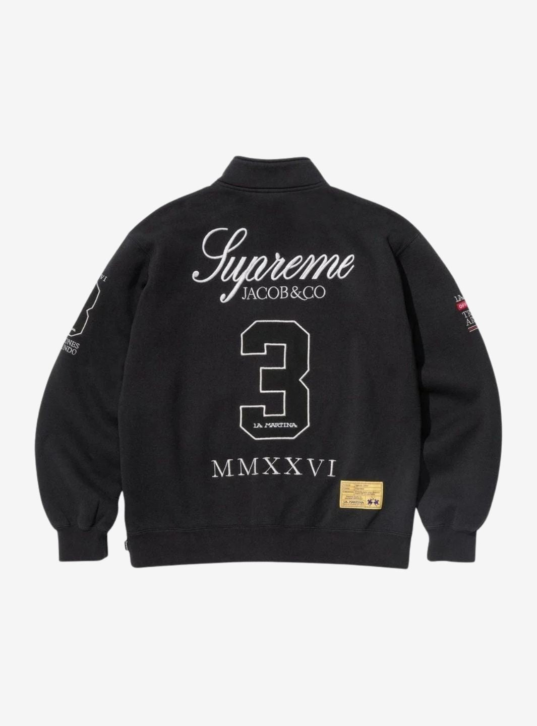 Supreme La Martina Zip Up Sweatshirt Black | ResellZone