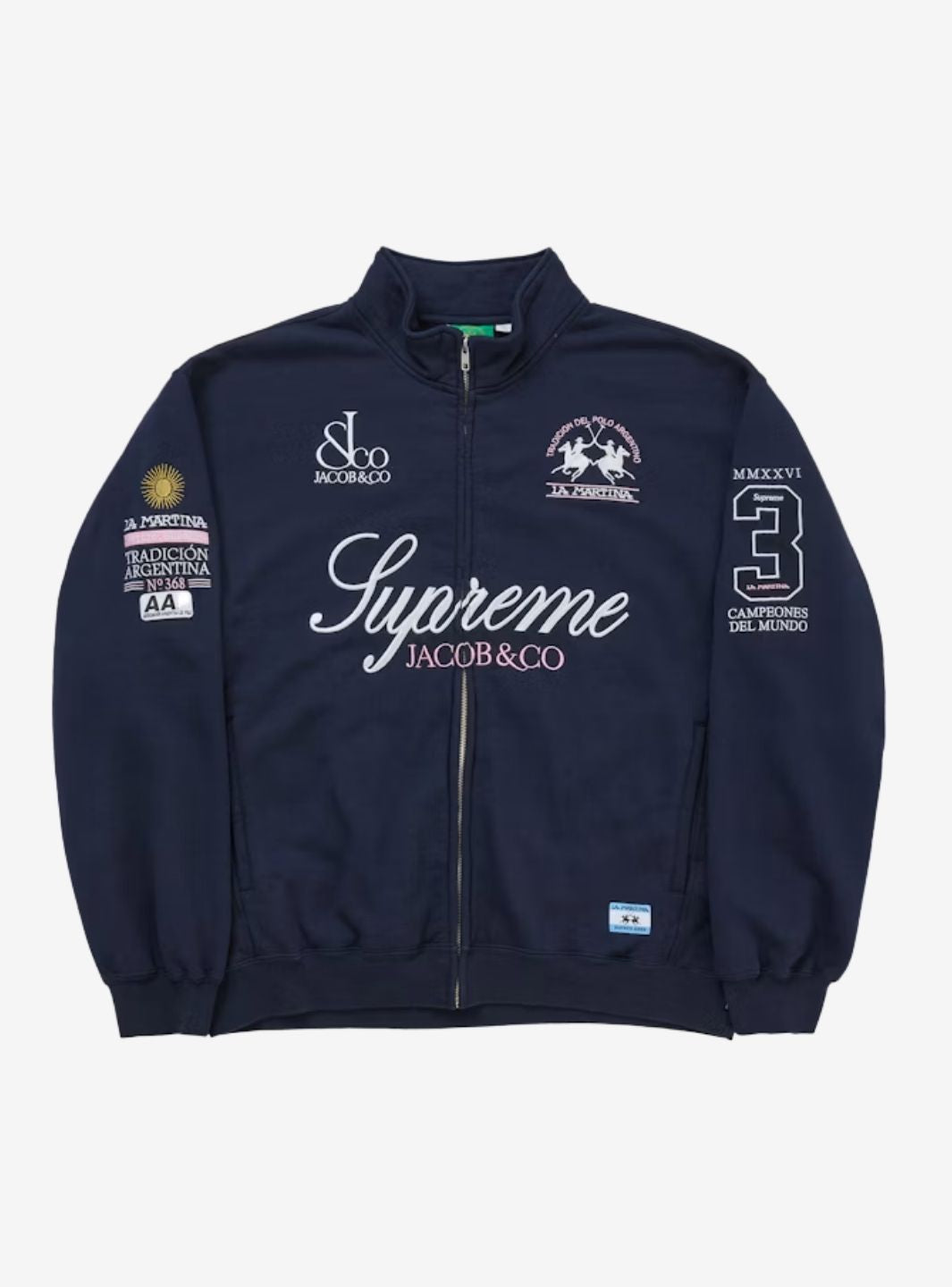 Supreme La Martina Zip Up Sweatshirt Navy | ResellZone