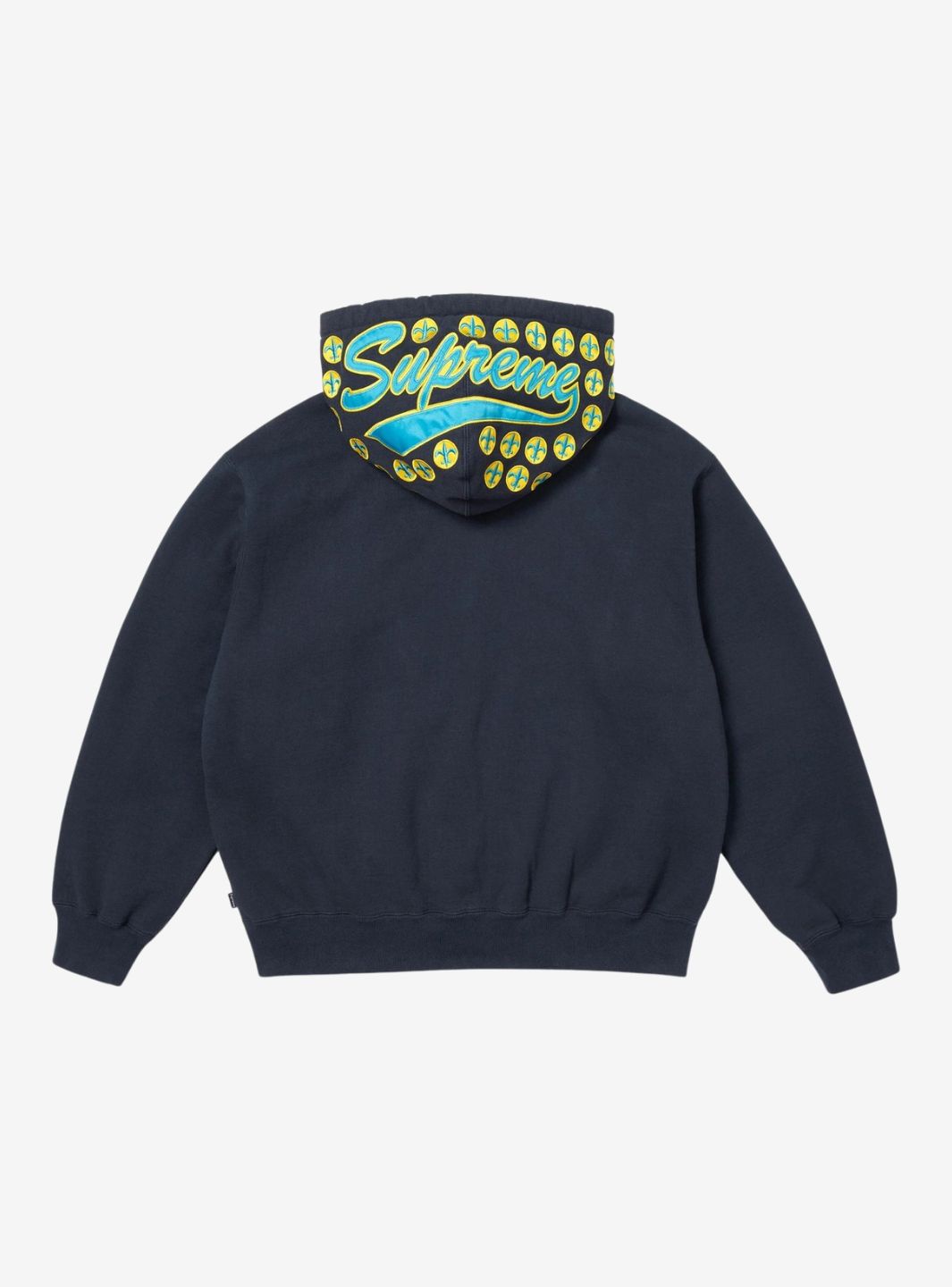 Supreme League Champs Zip Up Hooded Sweatshirt Navy | ResellZone