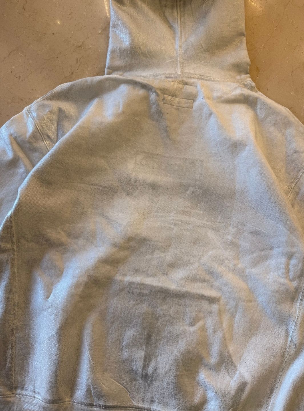 Supreme MM6 Maison Margiela Foil Box Logo Hooded Sweatshirt White | ResellZone