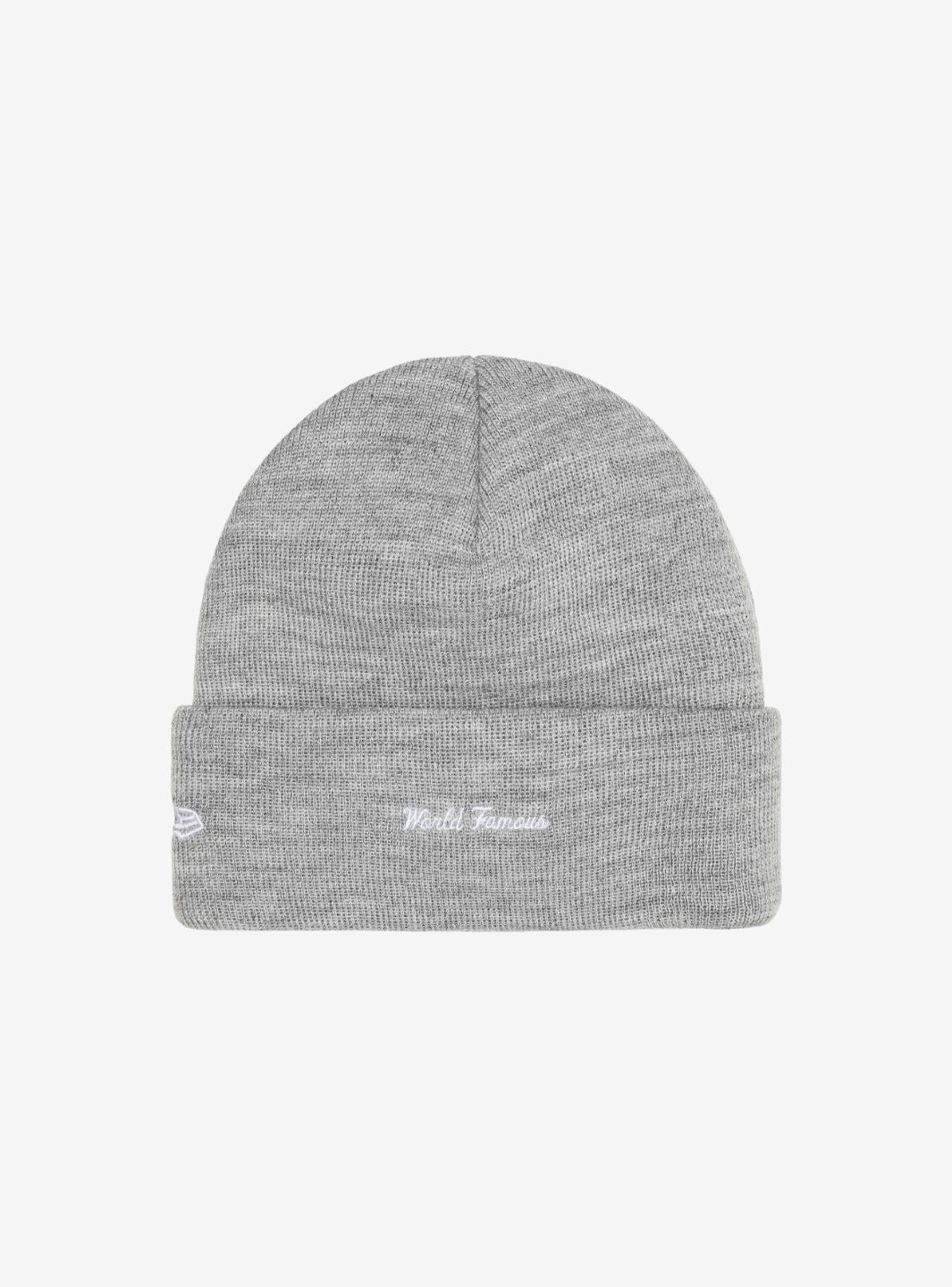 Supreme New Era Box Logo Beanie Heather Grey (FW25) | ResellZone
