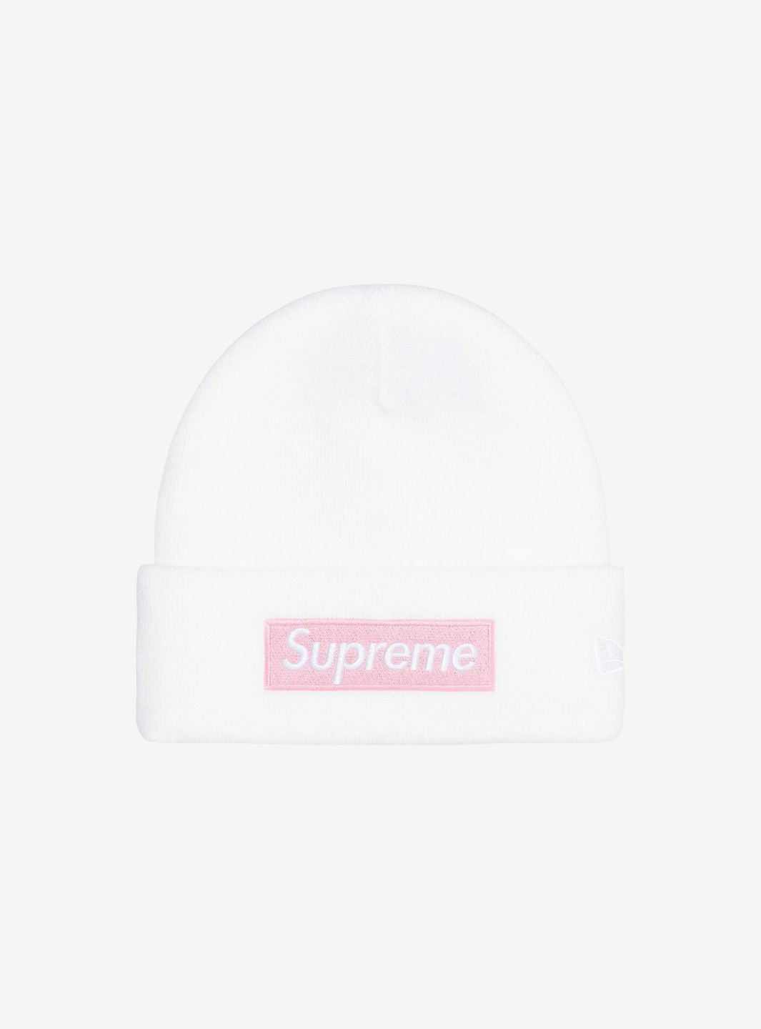 Supreme New Era Box Logo Beanie White (FW25) | ResellZone