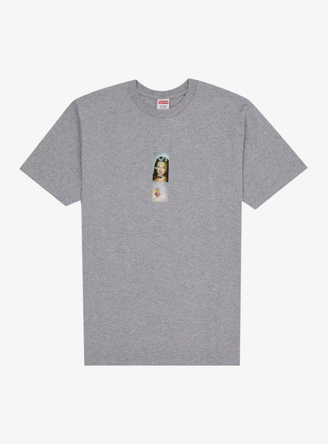 Supreme Prayer Card Box Logo Tee Heather Grey