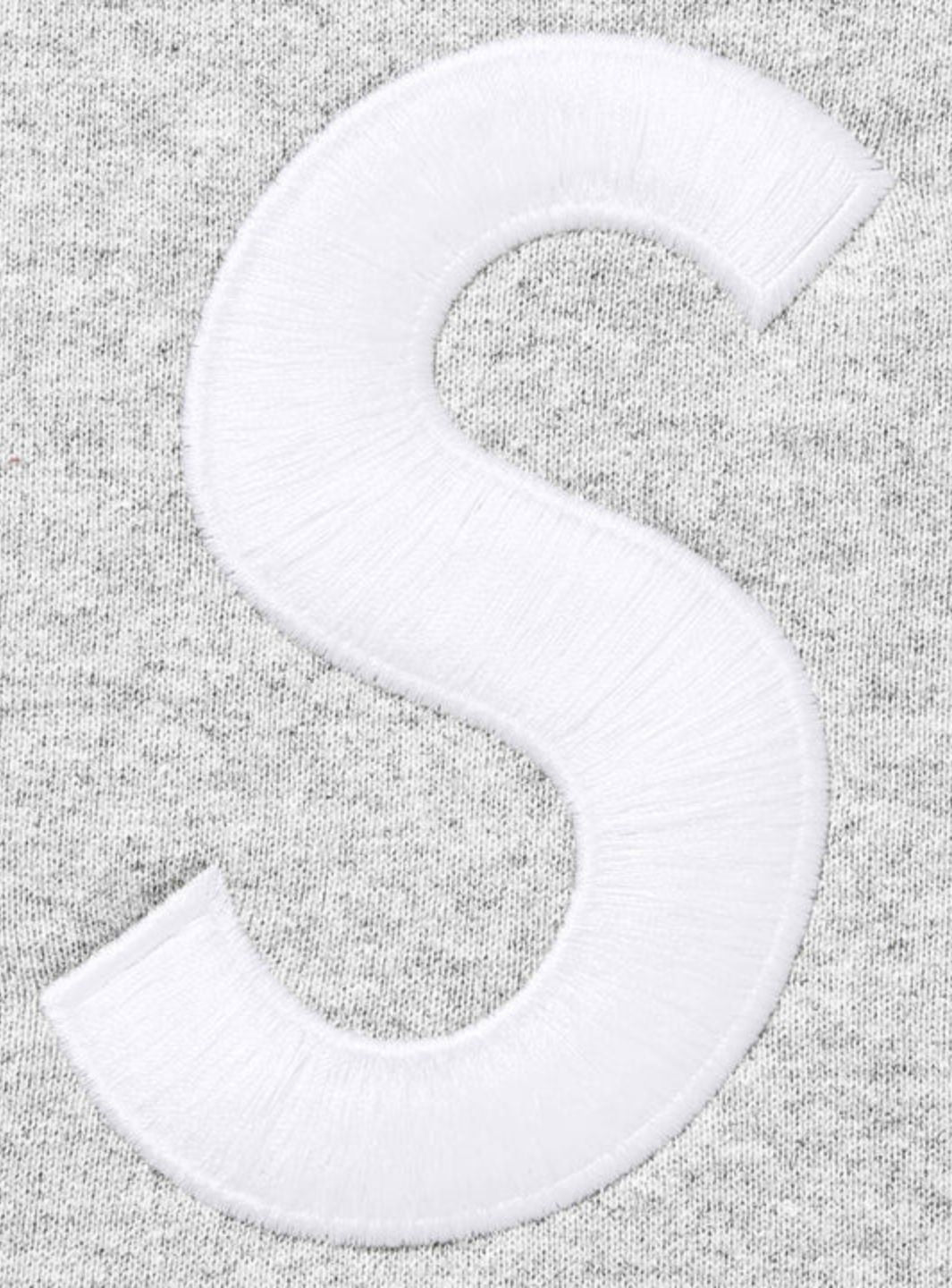 Supreme S Logo Zip Up Hooded Sweatshirt Heather Grey (FW25) | ResellZone