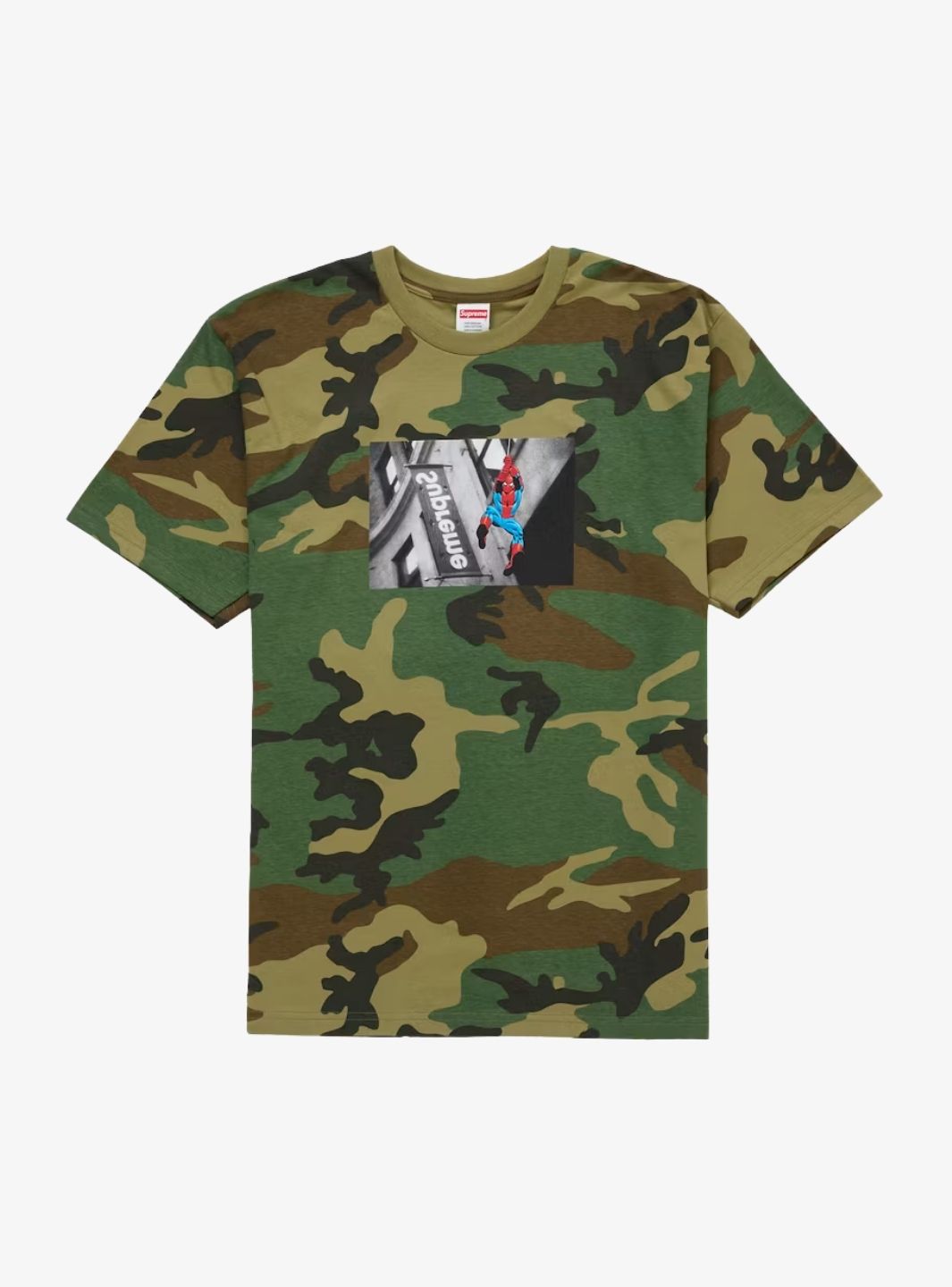 Supreme Spider-Man Tee Woodland Camo