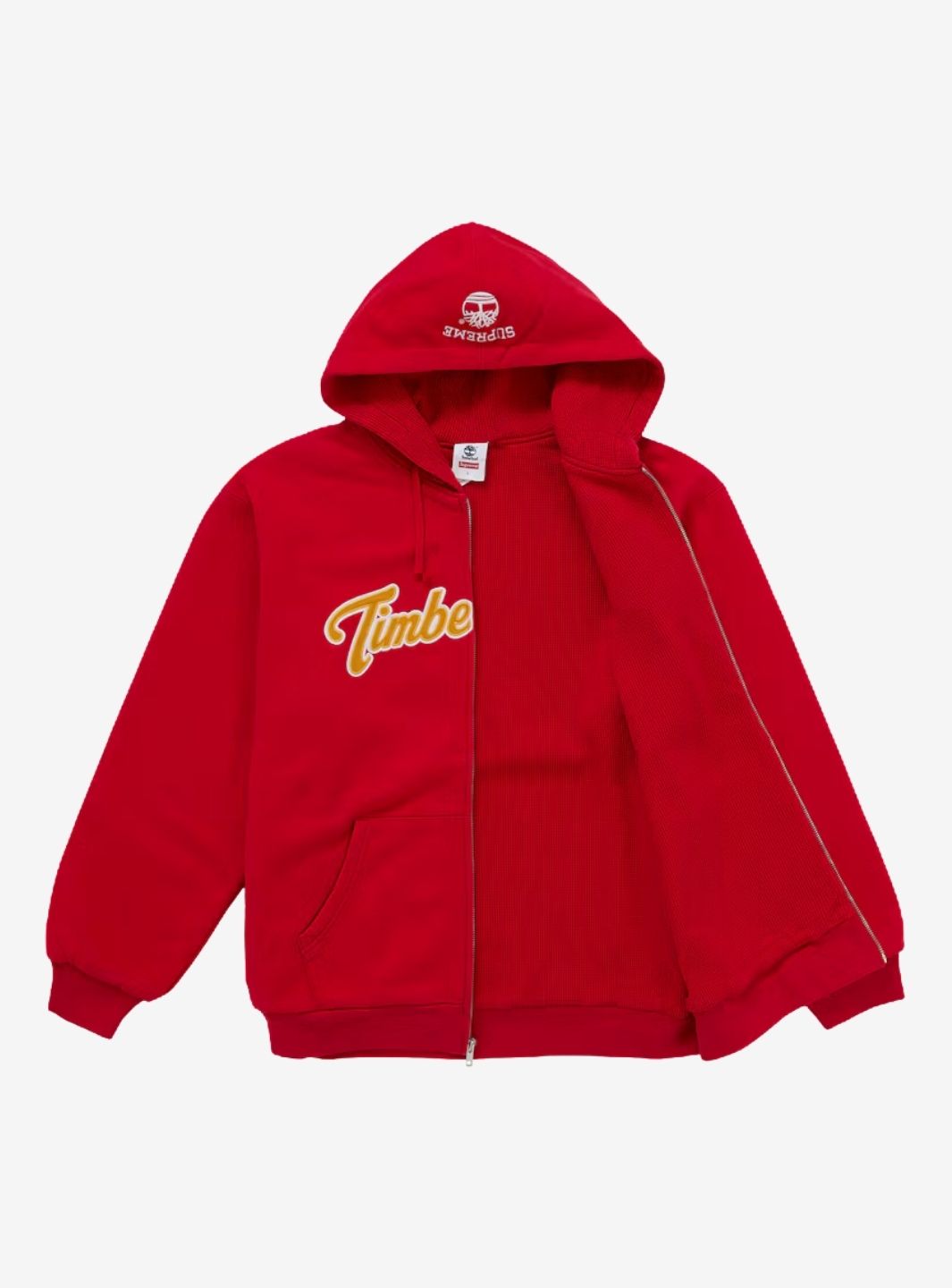 Supreme Timberland Thermal Lined Zip Up Hooded Sweatshirt Red | ResellZone