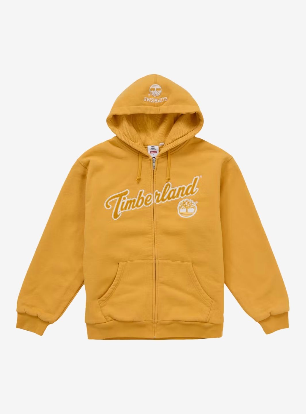 Supreme Timberland Thermal Lined Zip Up Hooded Sweatshirt Yellow | ResellZone