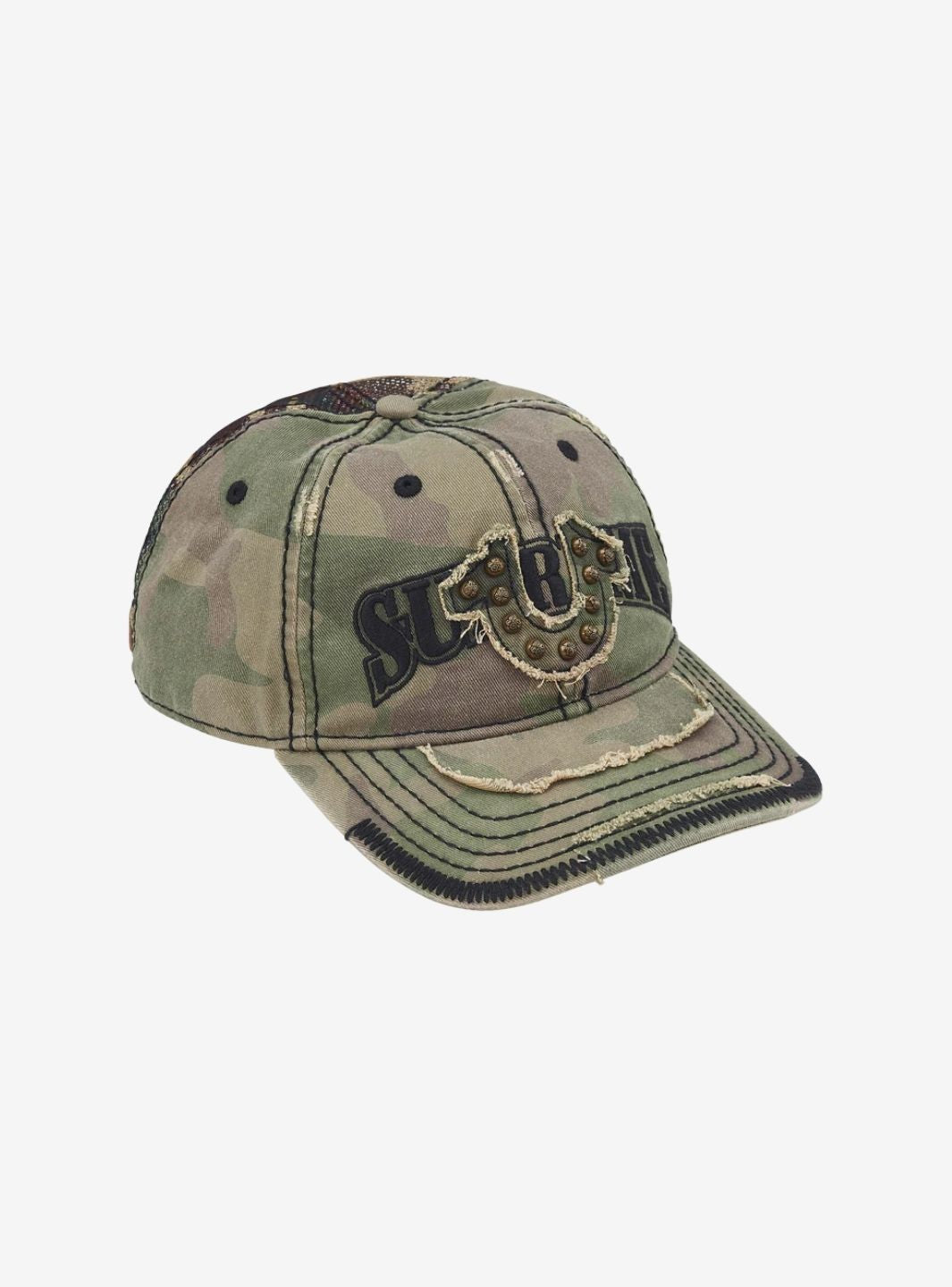 Supreme True Religion Mesh Back 6-Panel Olive Camo | ResellZone