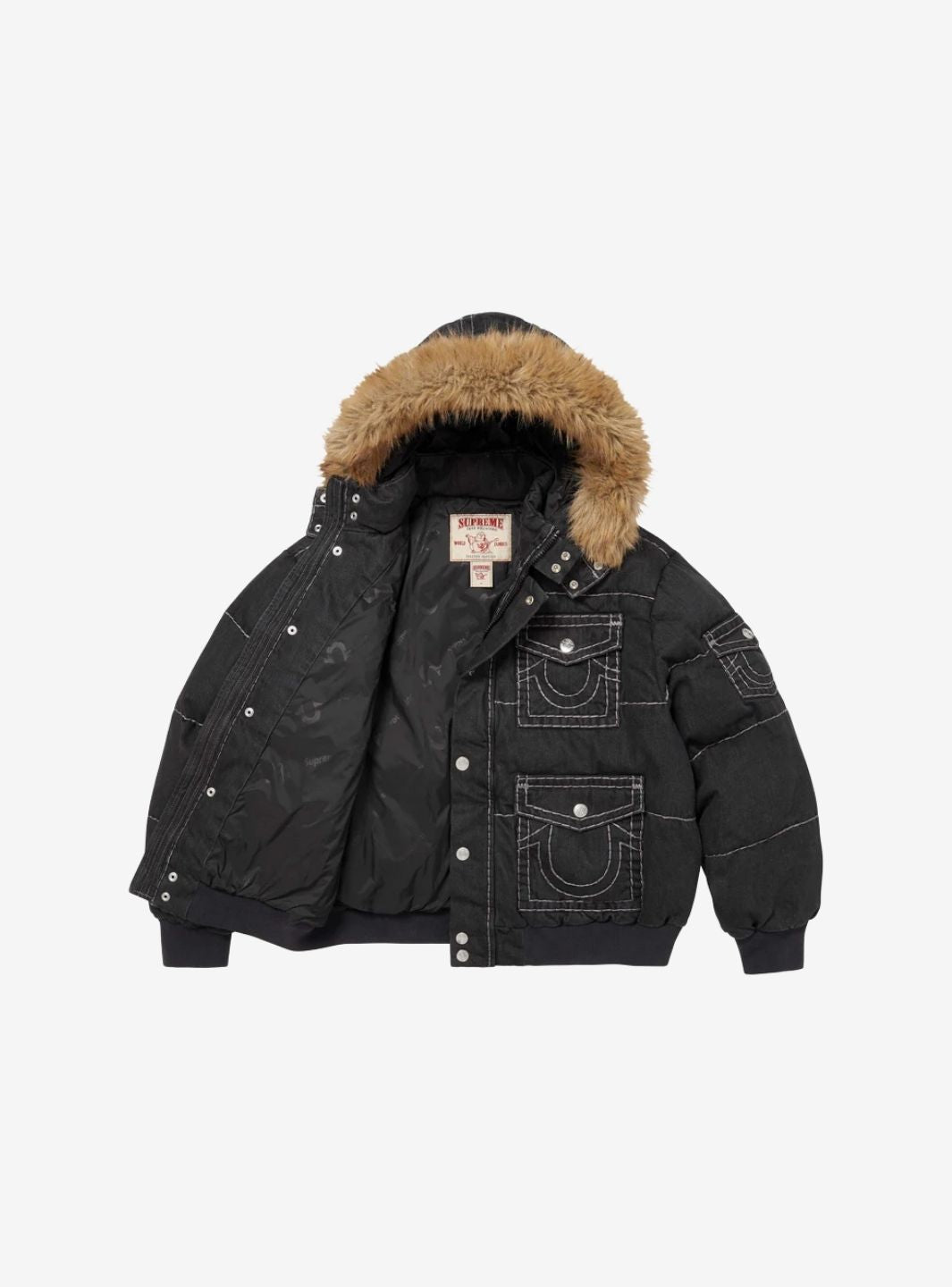 Supreme True Religion Puffer Jacket Black | ResellZone
