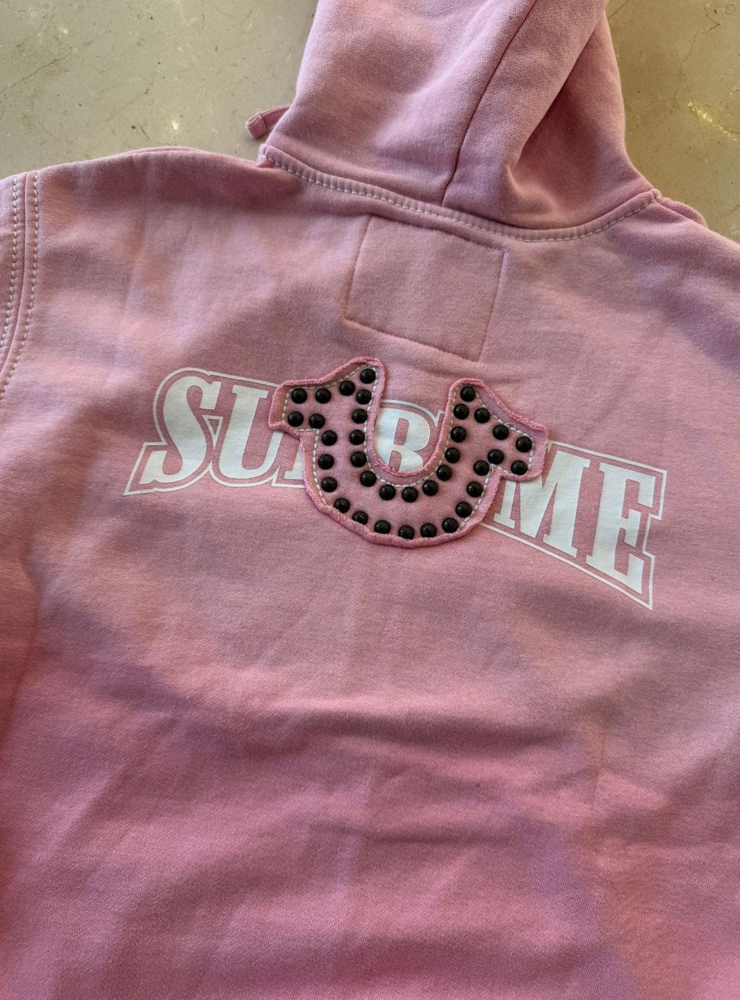 Supreme True Religion Zip Up Hooded Sweatshirt Pink (FW25) | ResellZone