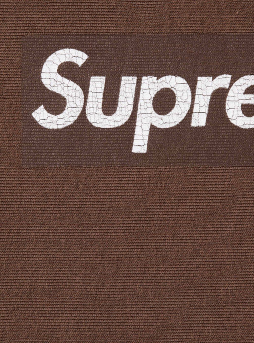 Supreme Washed Box Logo Crewneck Brown | ResellZone