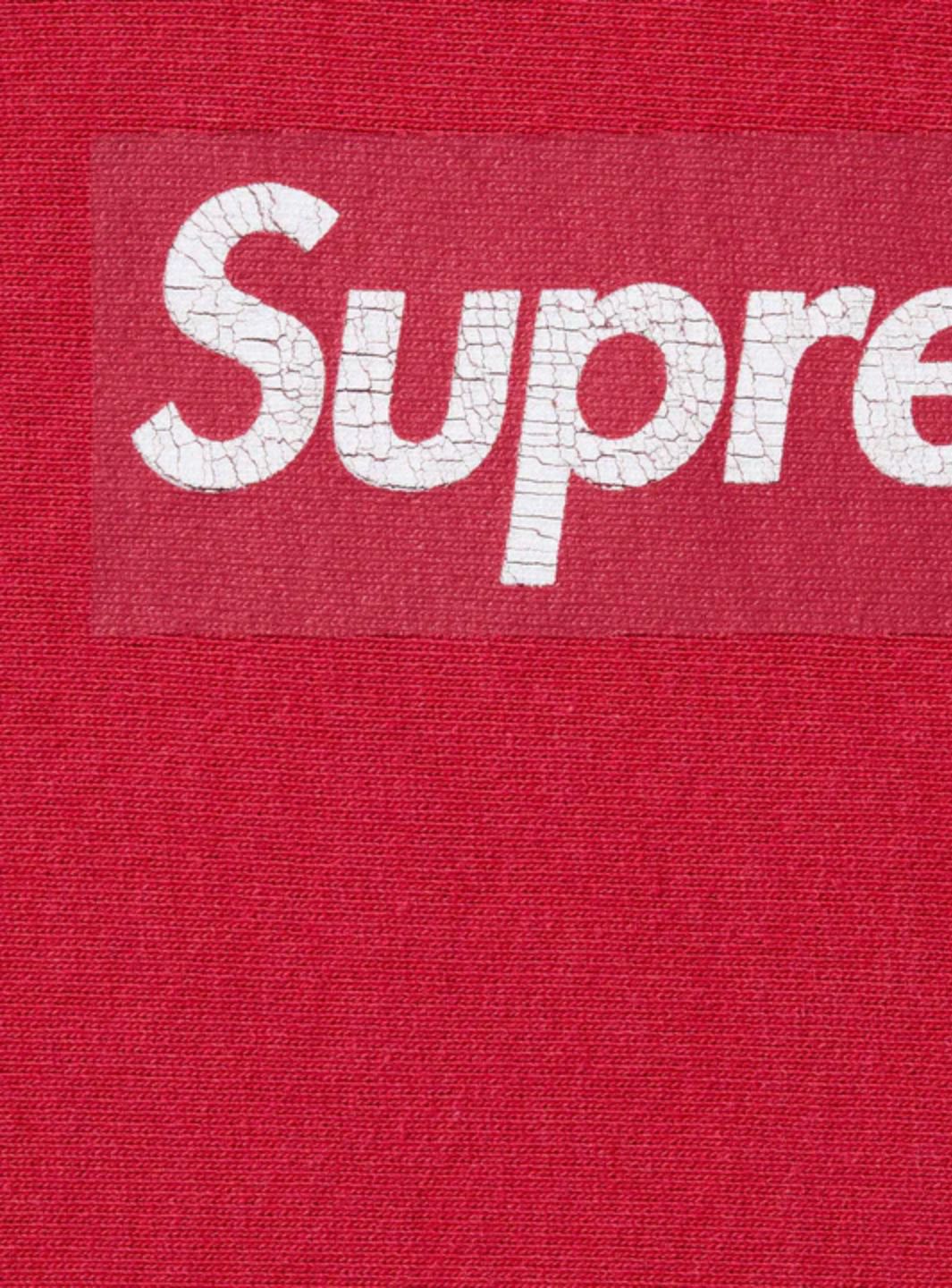 Supreme Washed Box Logo Crewneck Red | ResellZone