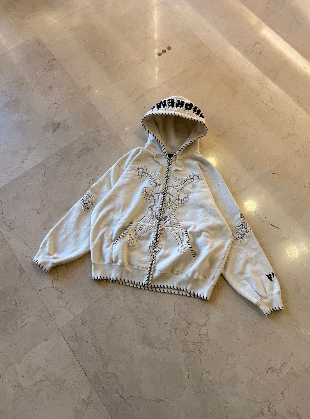 Supreme Y's by Yohji Yamamoto Zip Up Hooded Sweatshirt Natural | ResellZone