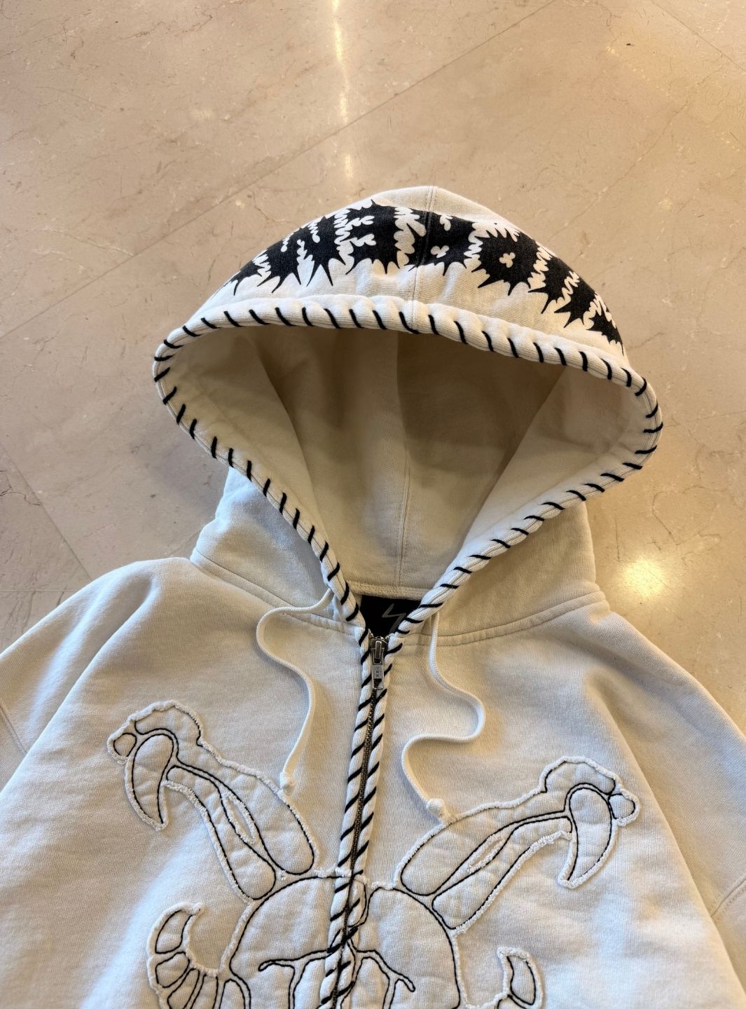 Supreme Y's by Yohji Yamamoto Zip Up Hooded Sweatshirt Natural | ResellZone