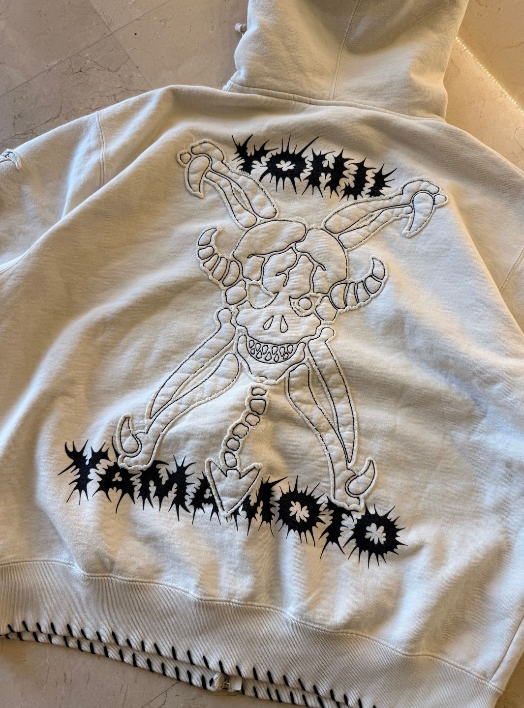 Supreme Y's by Yohji Yamamoto Zip Up Hooded Sweatshirt Natural | ResellZone