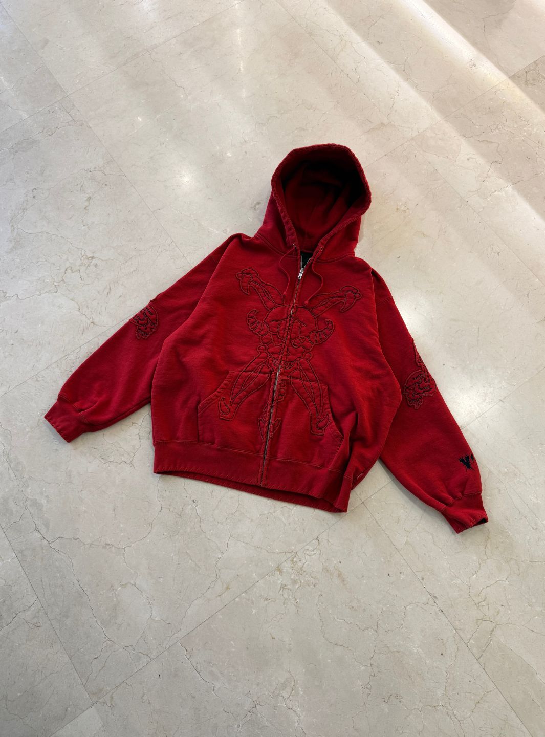 Supreme Y's by Yohji Yamamoto Zip Up Hooded Sweatshirt Red | ResellZone