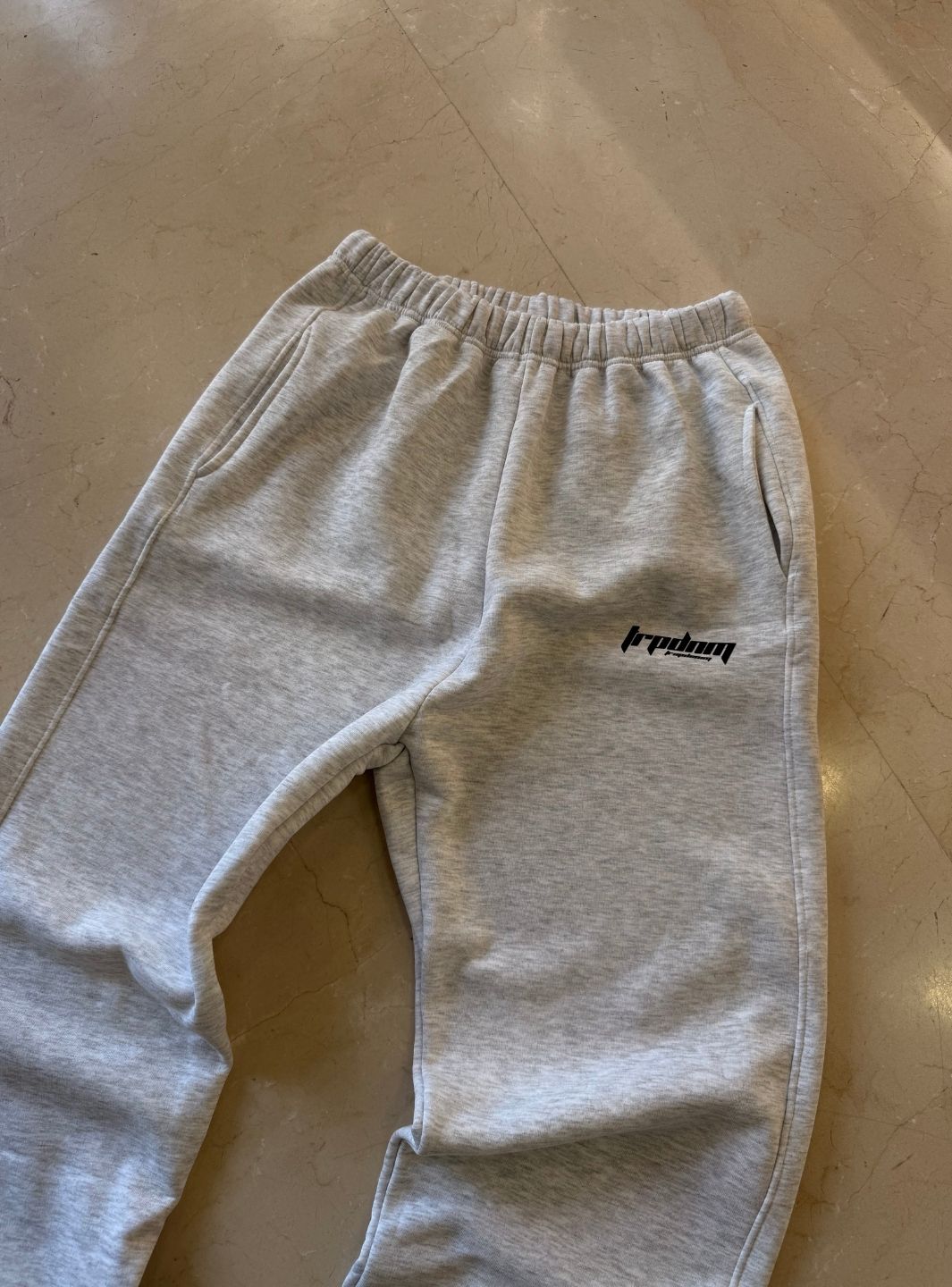 Trap Denim Baggy Sweatpants Ash Grey | ResellZone