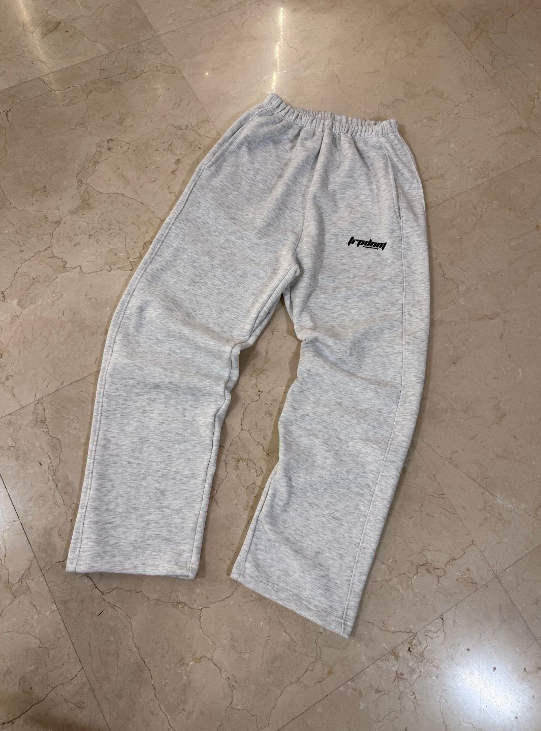 Trap Denim Baggy Sweatpants Ash Grey | ResellZone