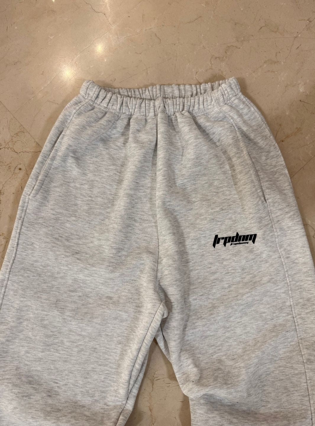 Trap Denim Baggy Sweatpants Ash Grey | ResellZone