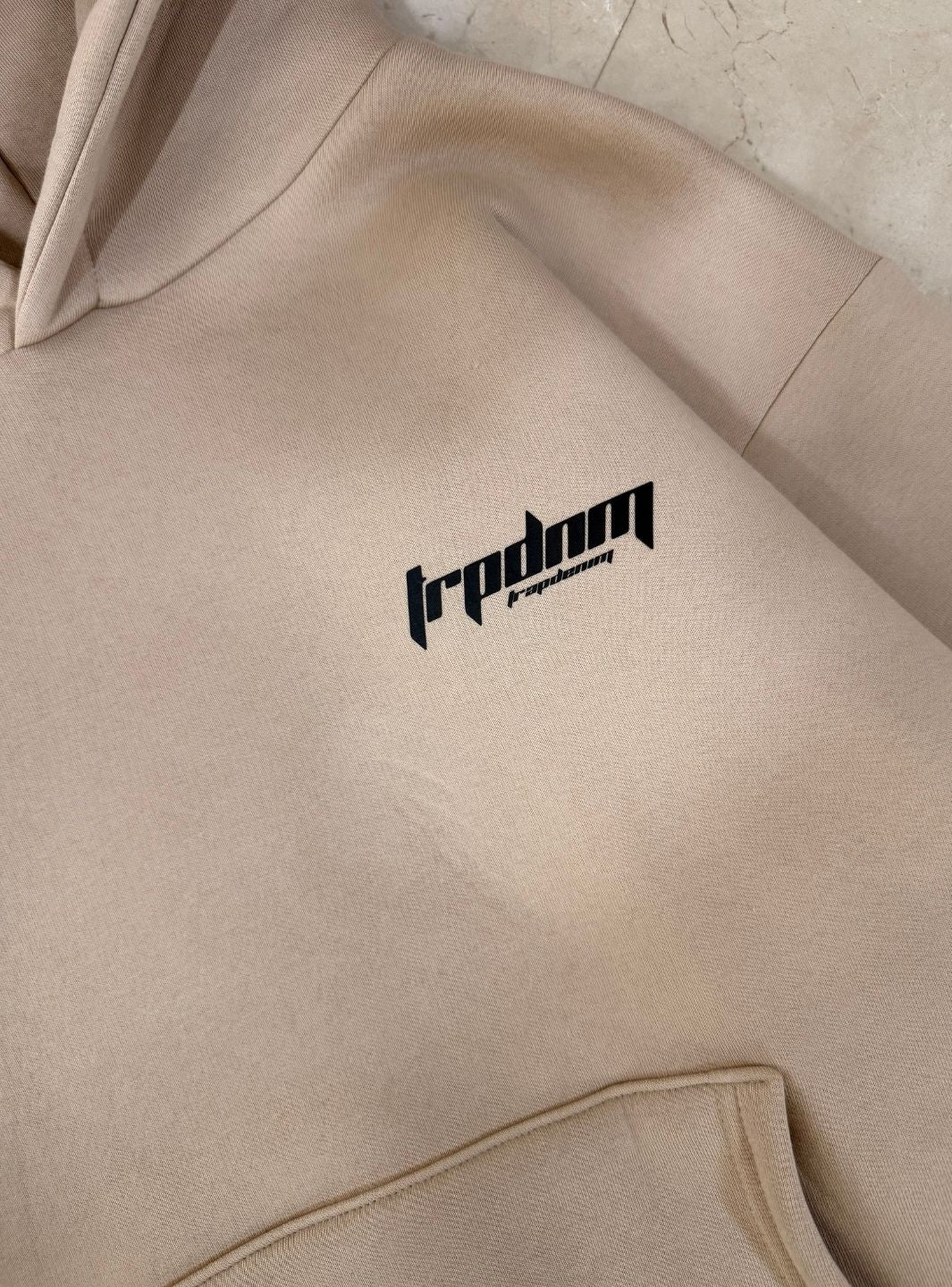 Trap Denim Hoodie Beige | ResellZone