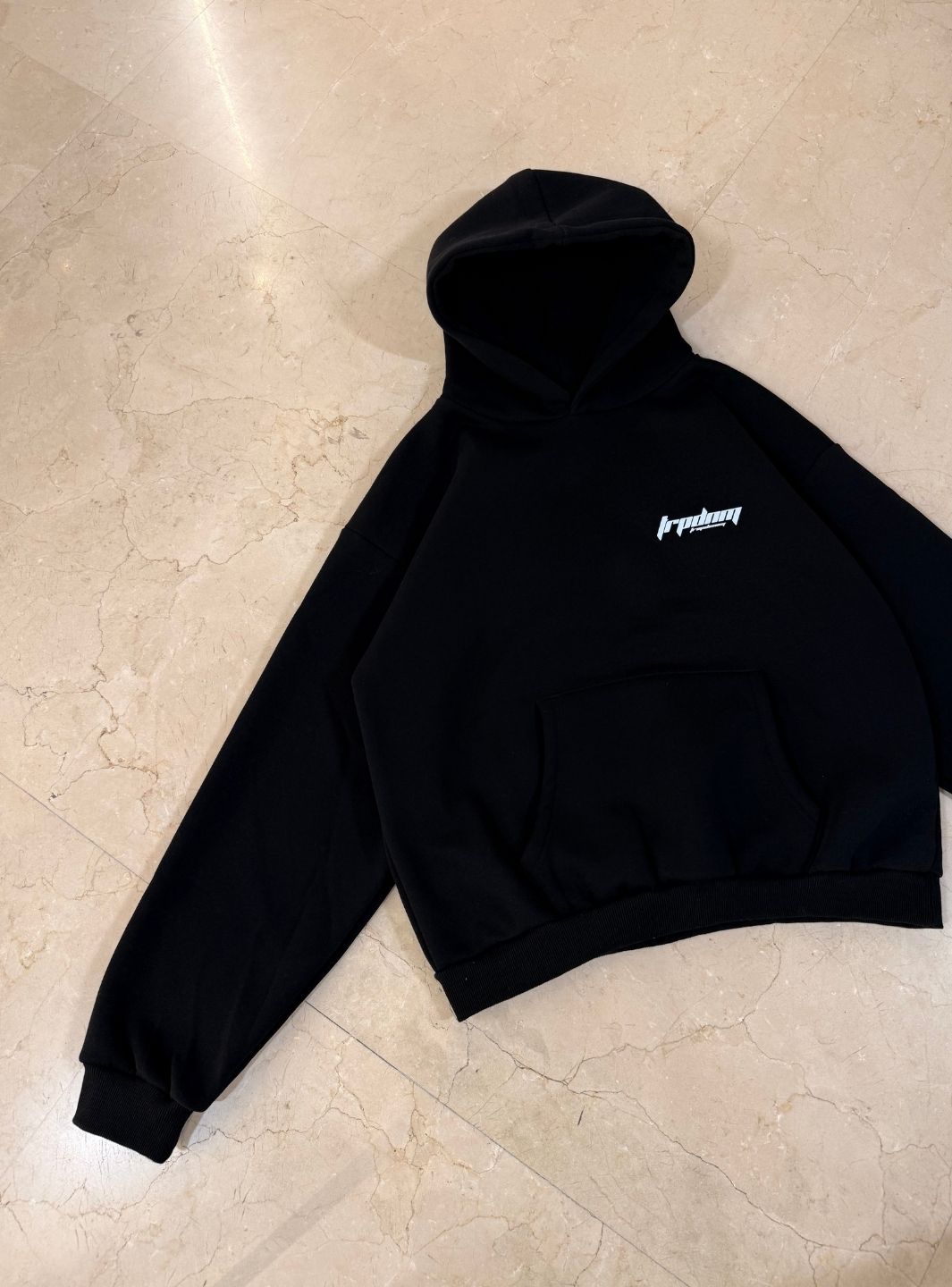 Trap Denim Hoodie Black | ResellZone