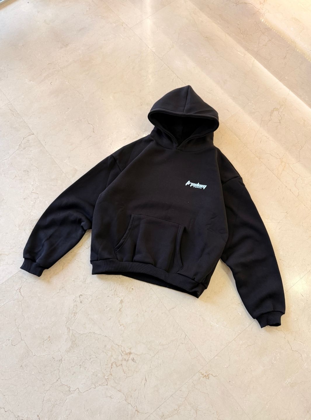 Trap Denim Hoodie Black | ResellZone