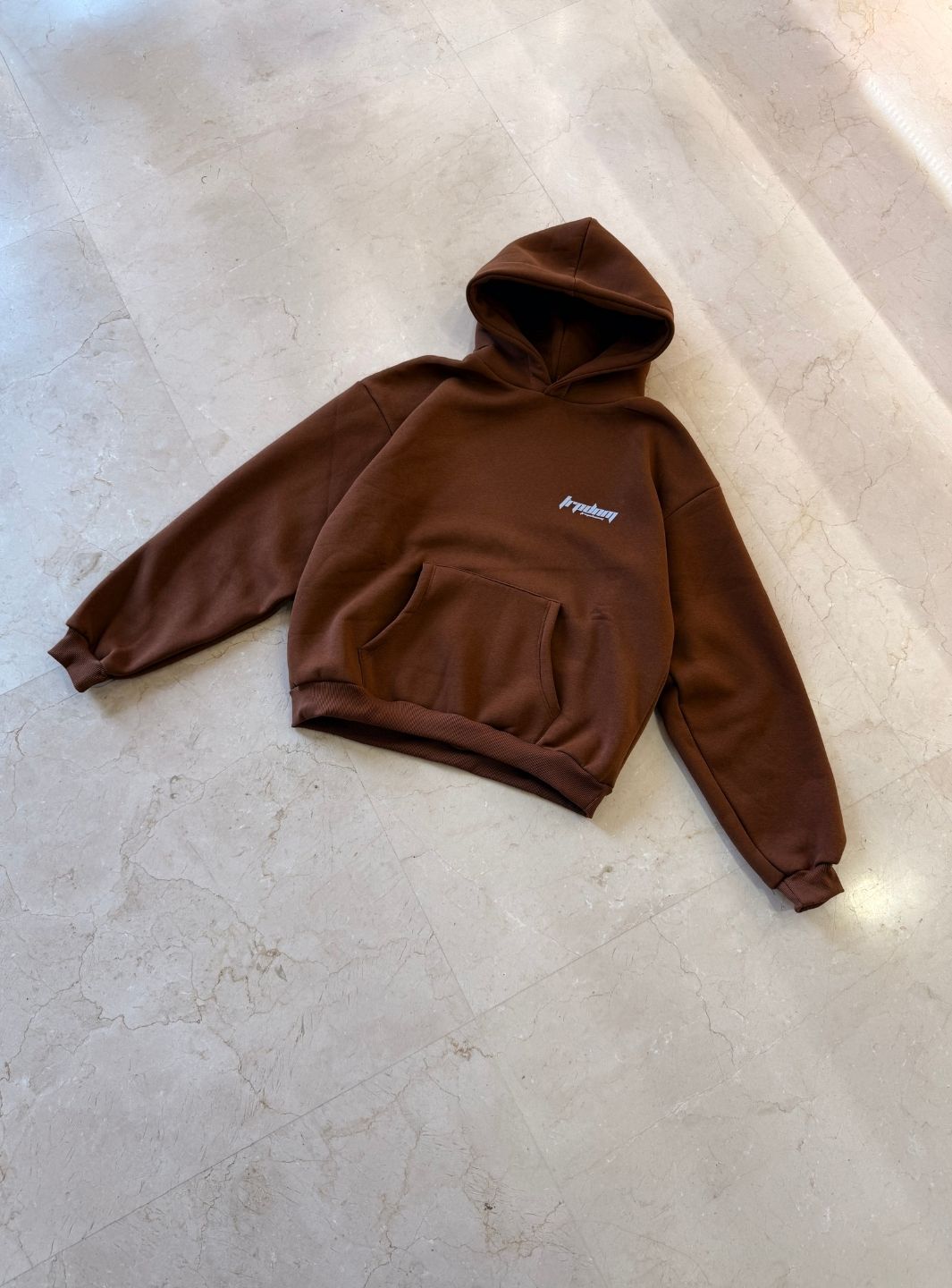 Trap Denim Hoodie Coffee | ResellZone