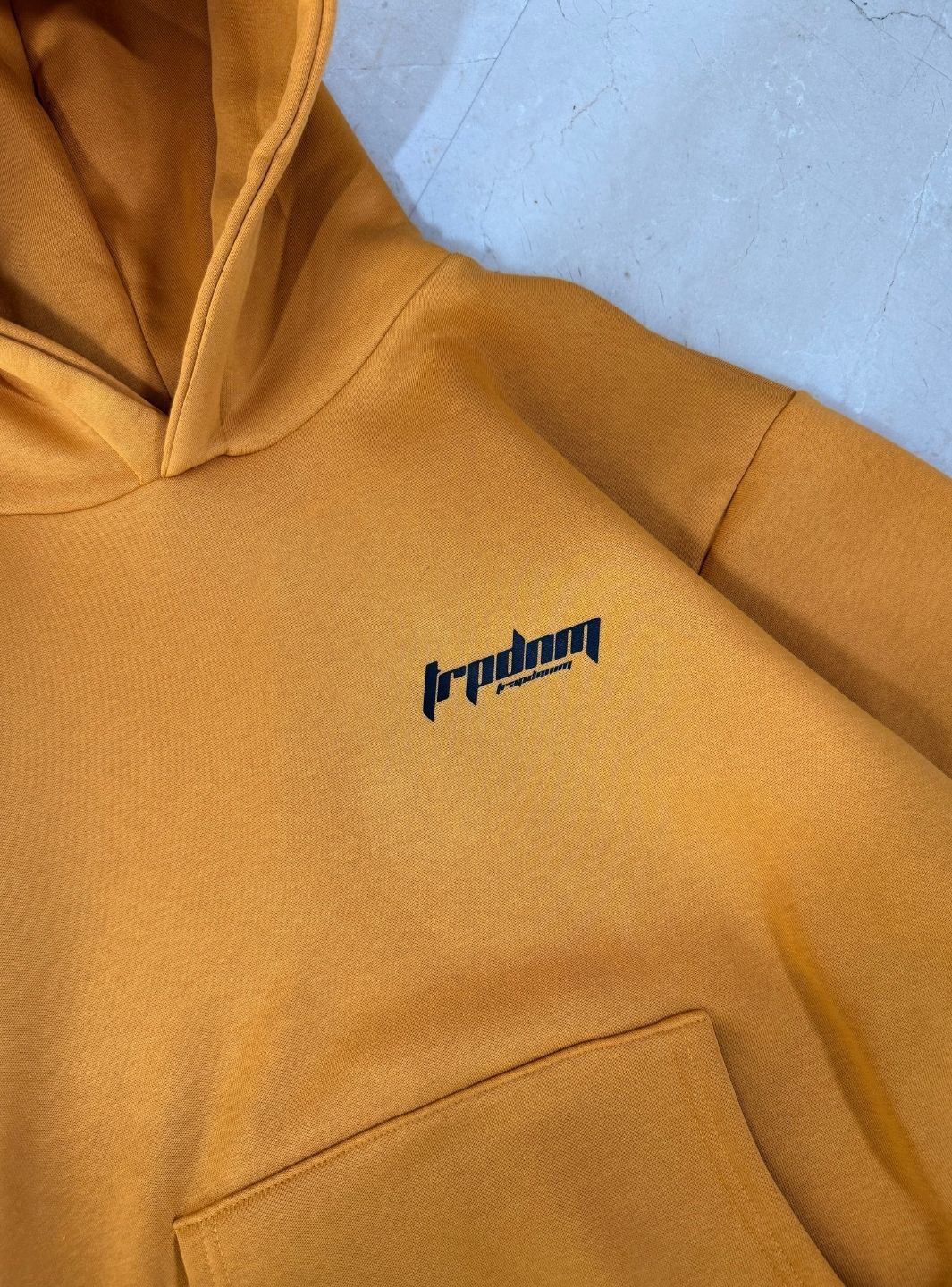 Trap Denim Hoodie Mustard | ResellZone