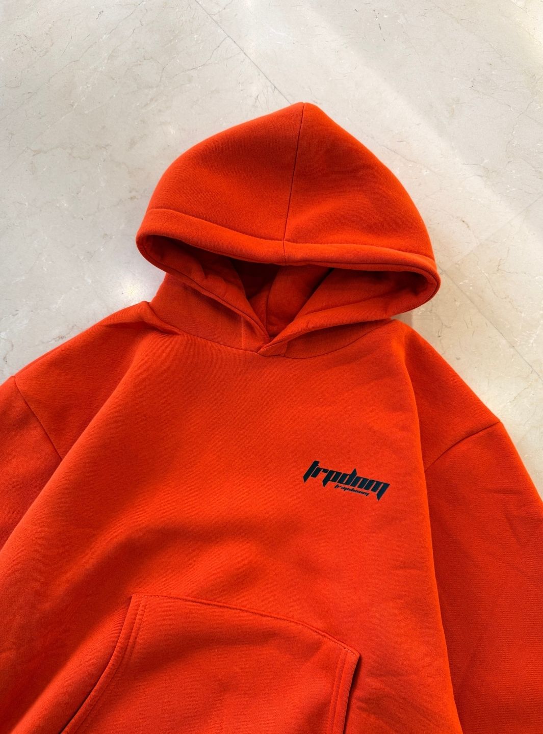 Trap Denim Hoodie Orange | ResellZone