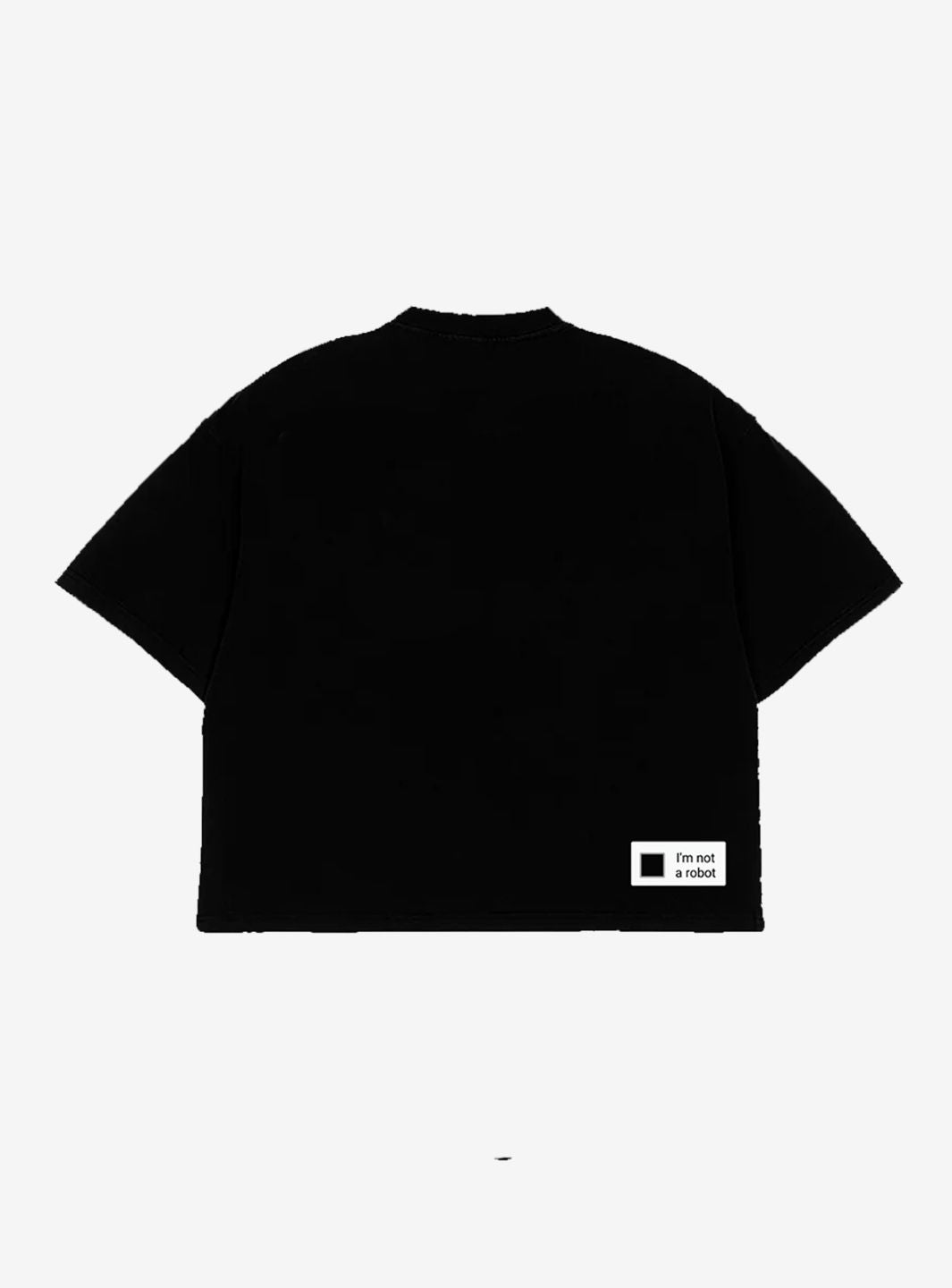 Trap Denim I'm Not a Robot Black Boxy T-Shirt | ResellZone