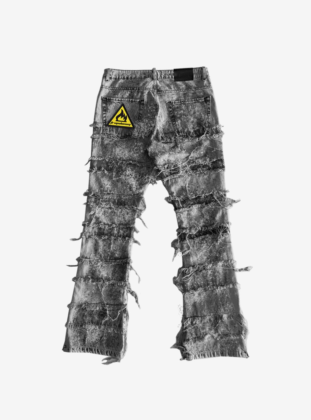 Trap Denim Ripped Flare Jeans | ResellZone