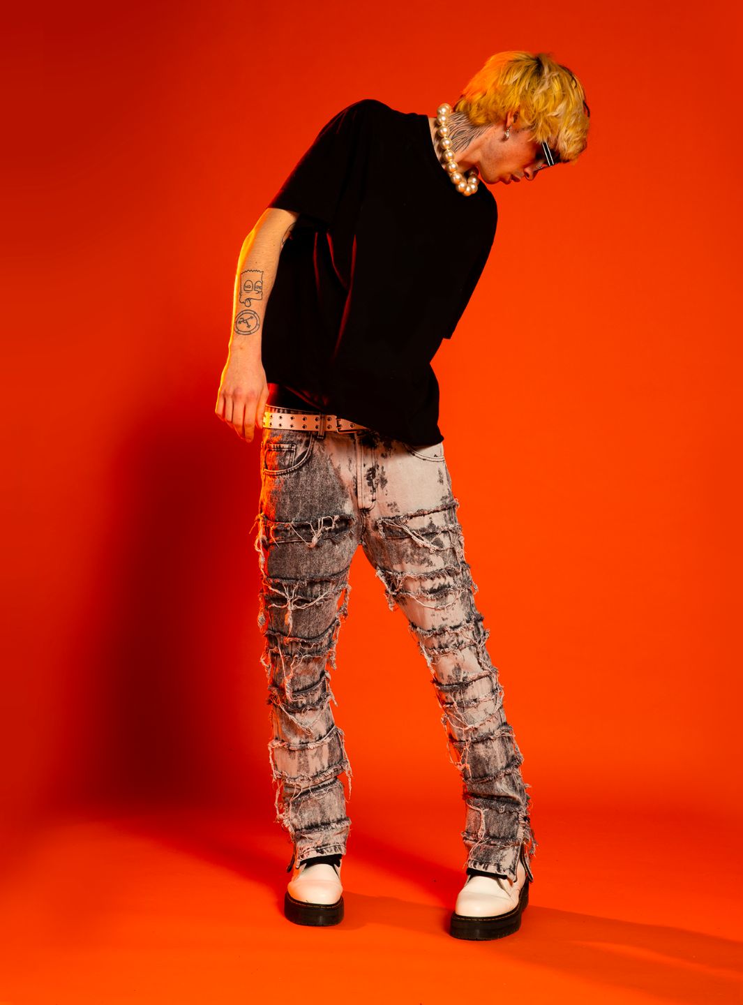 Trap Denim Ripped Flare Jeans | ResellZone