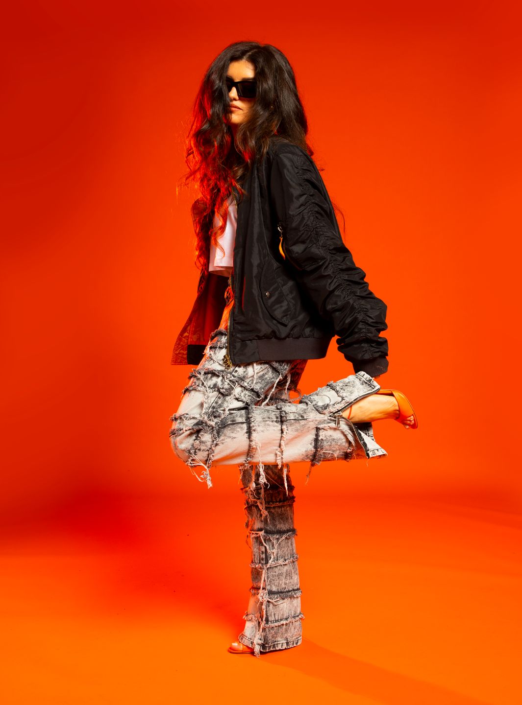 Trap Denim Ripped Flare Jeans | ResellZone